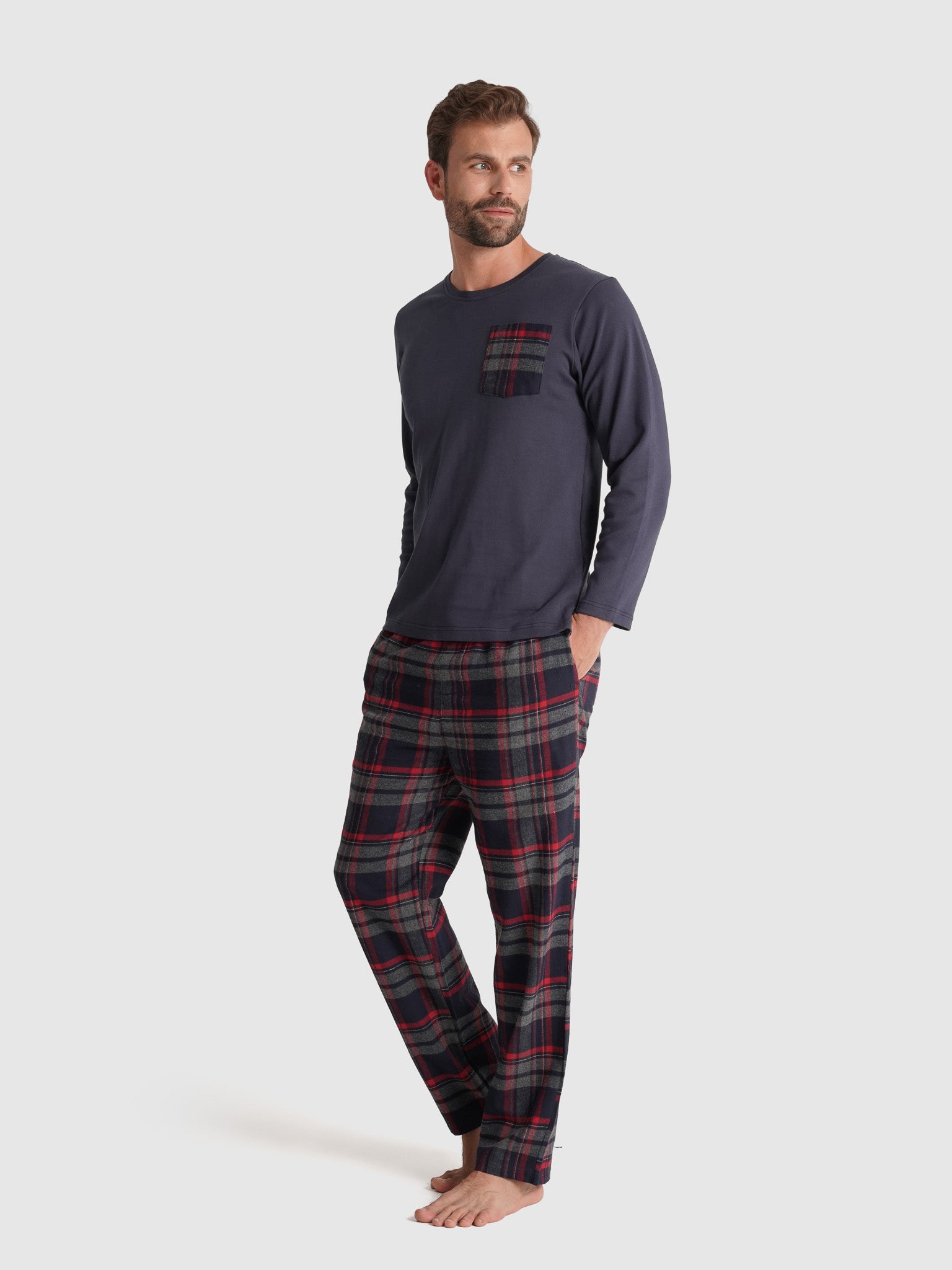 BLUE PAJAMA LONG SLEEVE REGULAR FIT MR. BLUE