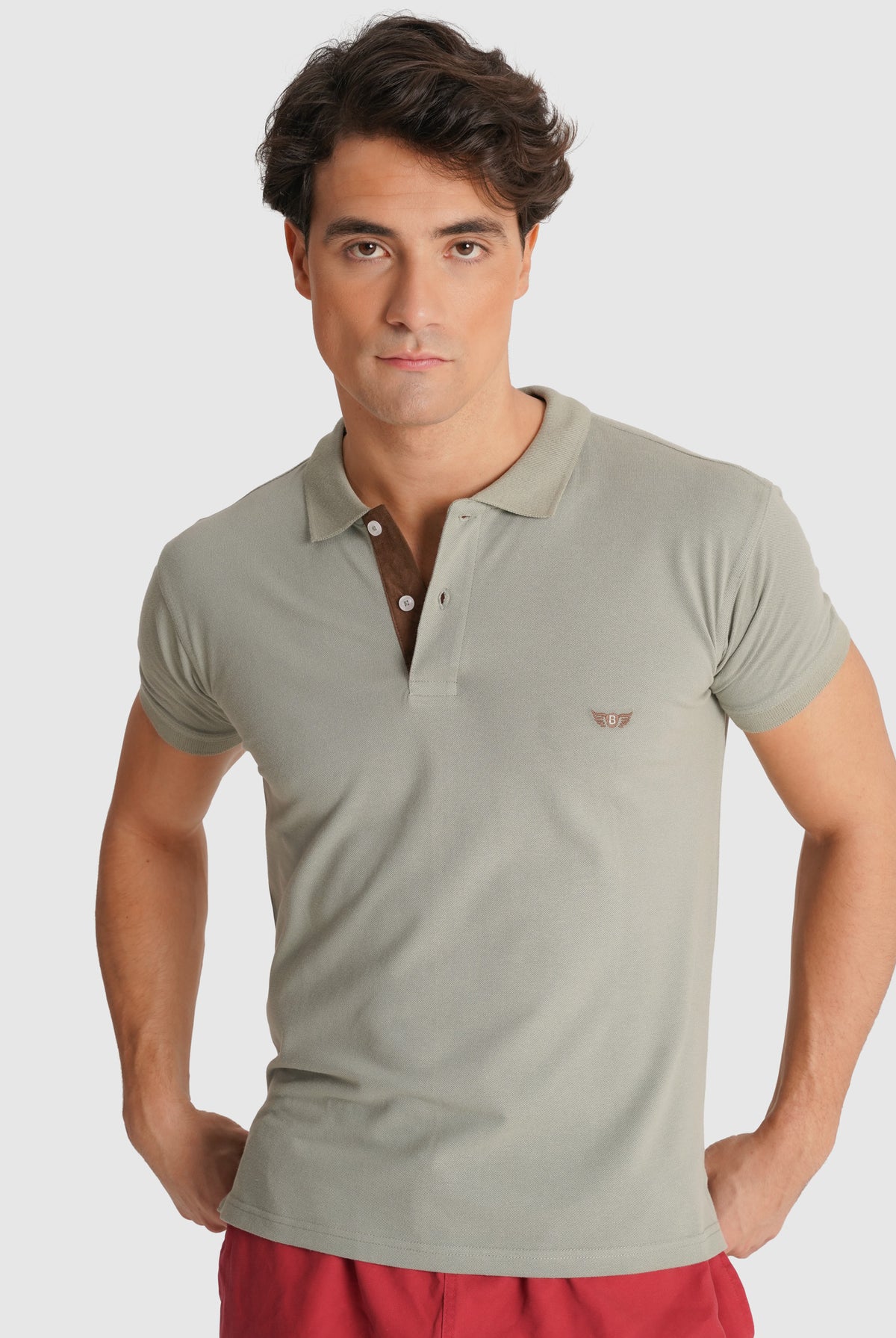 GREEN POLO SHORT SLEEVE REGULAR FIT MR. BLUE