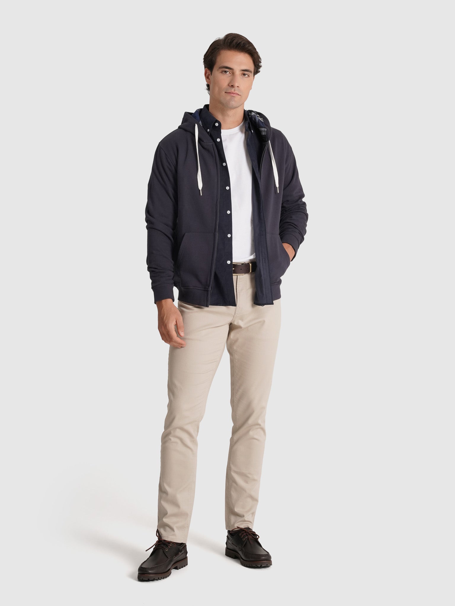 SUDADERA DE ALGODÓN AZUL MANGA LARGA REGULAR FIT MR. AZUL
