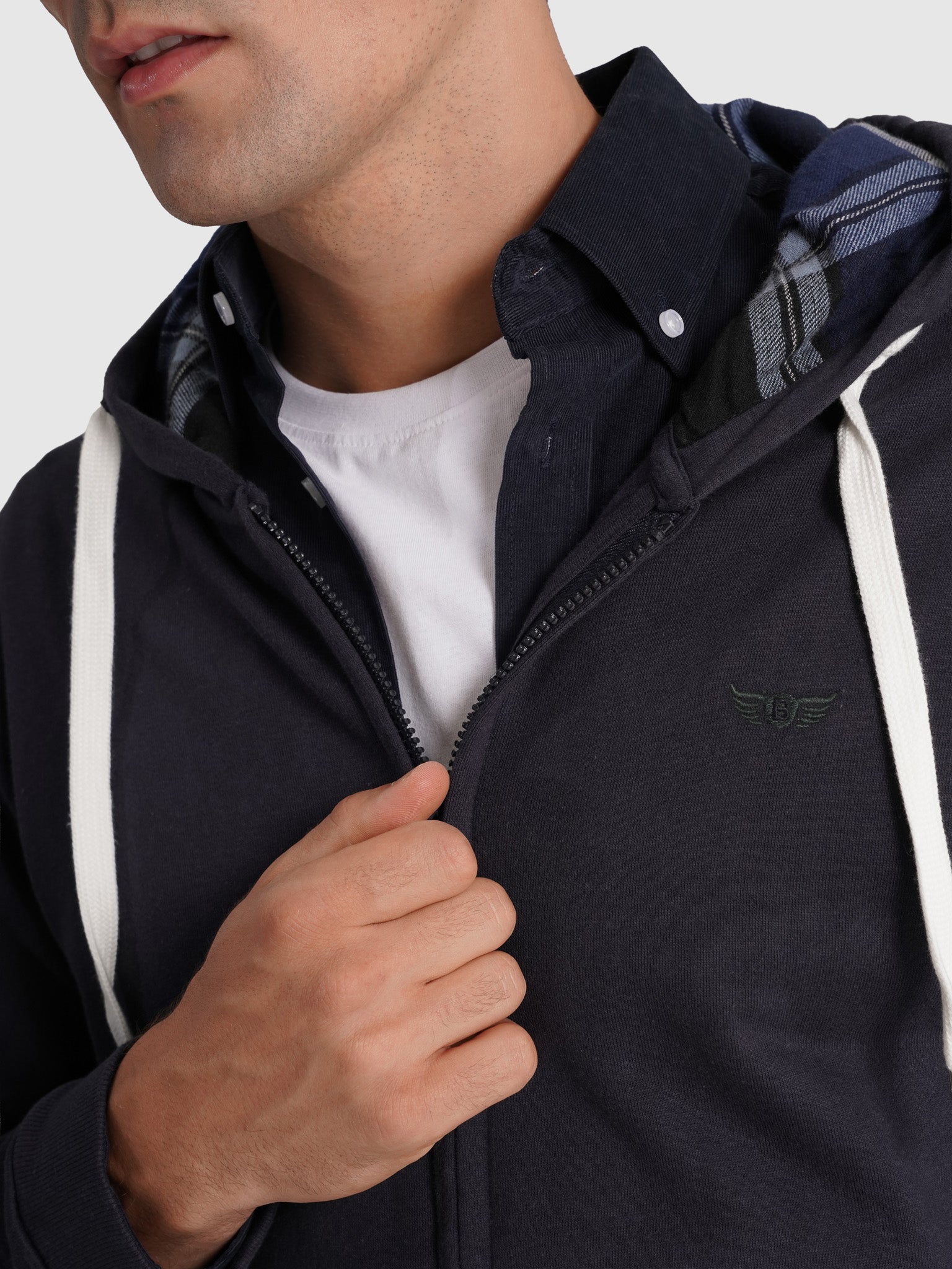 SUDADERA DE ALGODÓN AZUL MANGA LARGA REGULAR FIT MR. AZUL