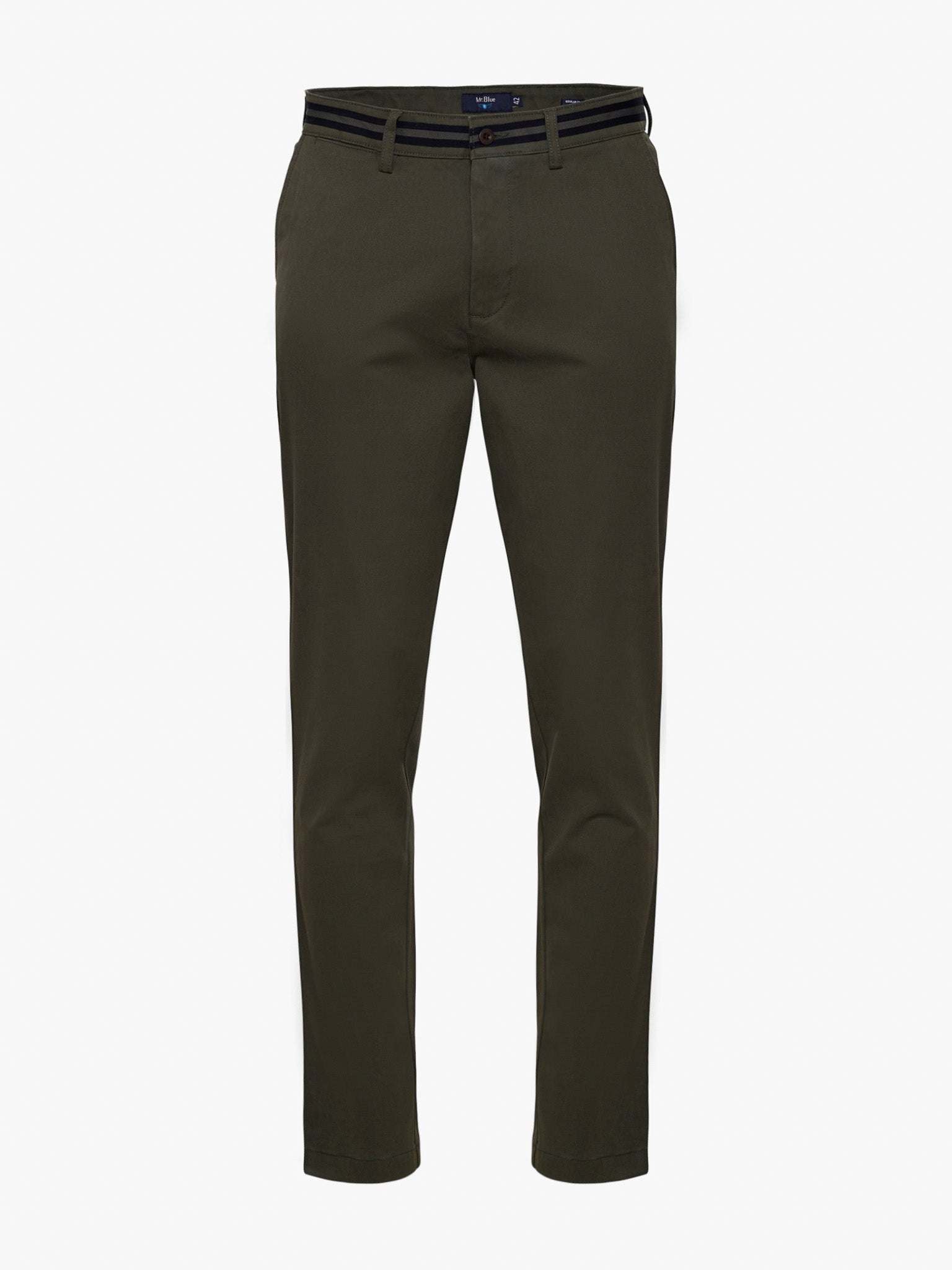 PANTALÓN ALGODÓN VERDE REGULAR FIT MR. AZUL