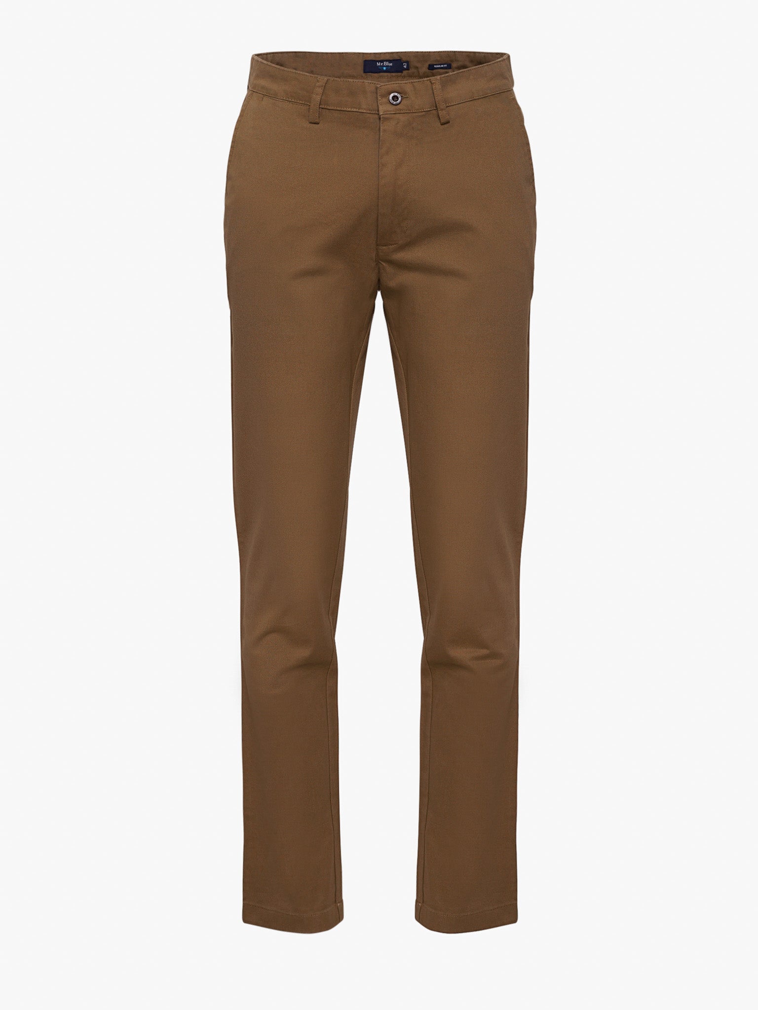 PANTALÓN ALGODÓN MARRÓN REGULAR FIT MR. AZUL