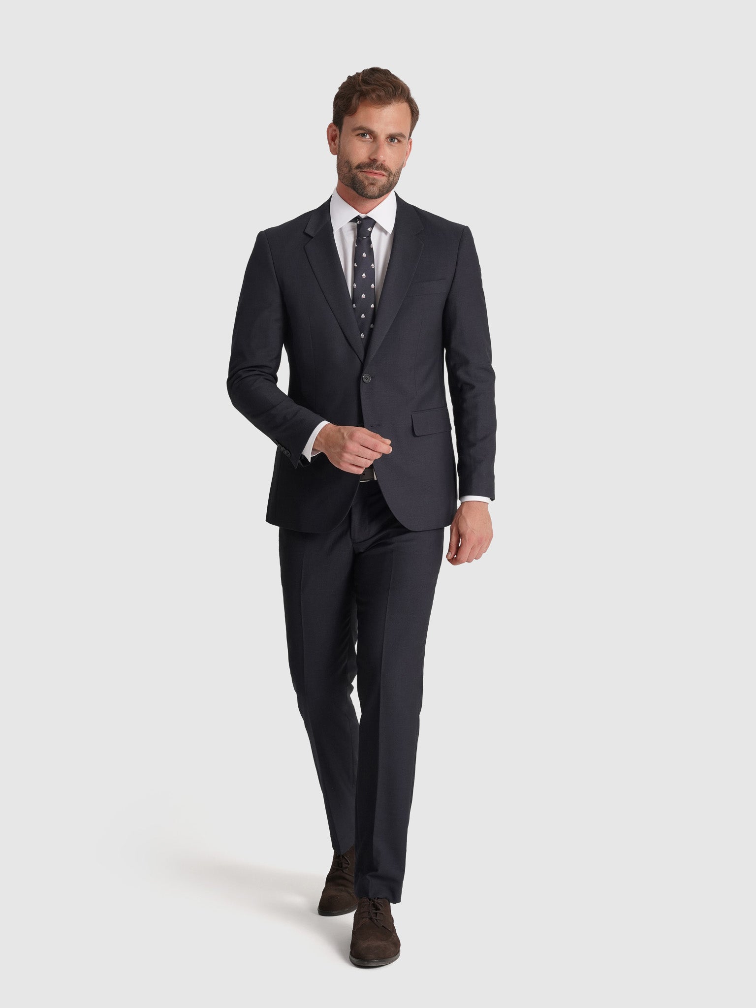 TRAJE AZUL MANGA LARGA REGULAR FIT MR. AZUL