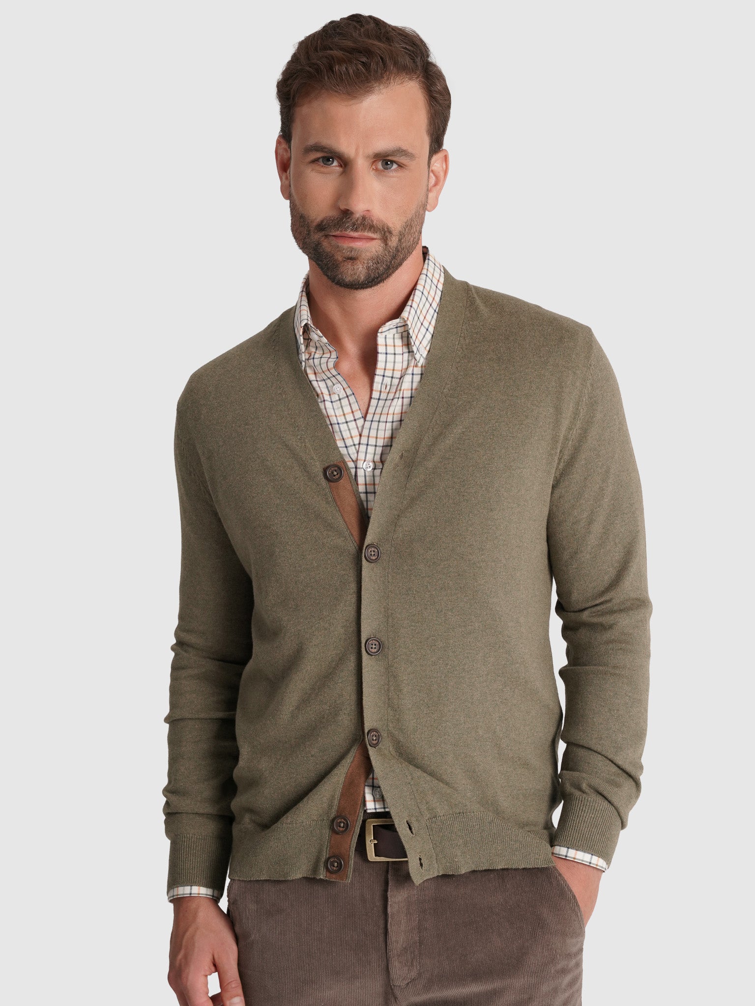 GREEN CASHMERE PULLOVER LONG SLEEVE REGULAR FIT MR. BLUE