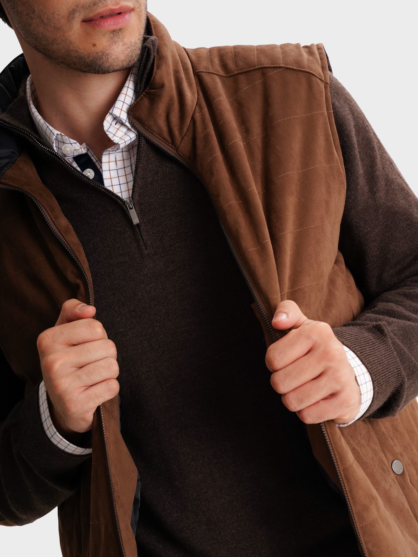 CHAQUETA MARRÓN REGULAR FIT MR. AZUL