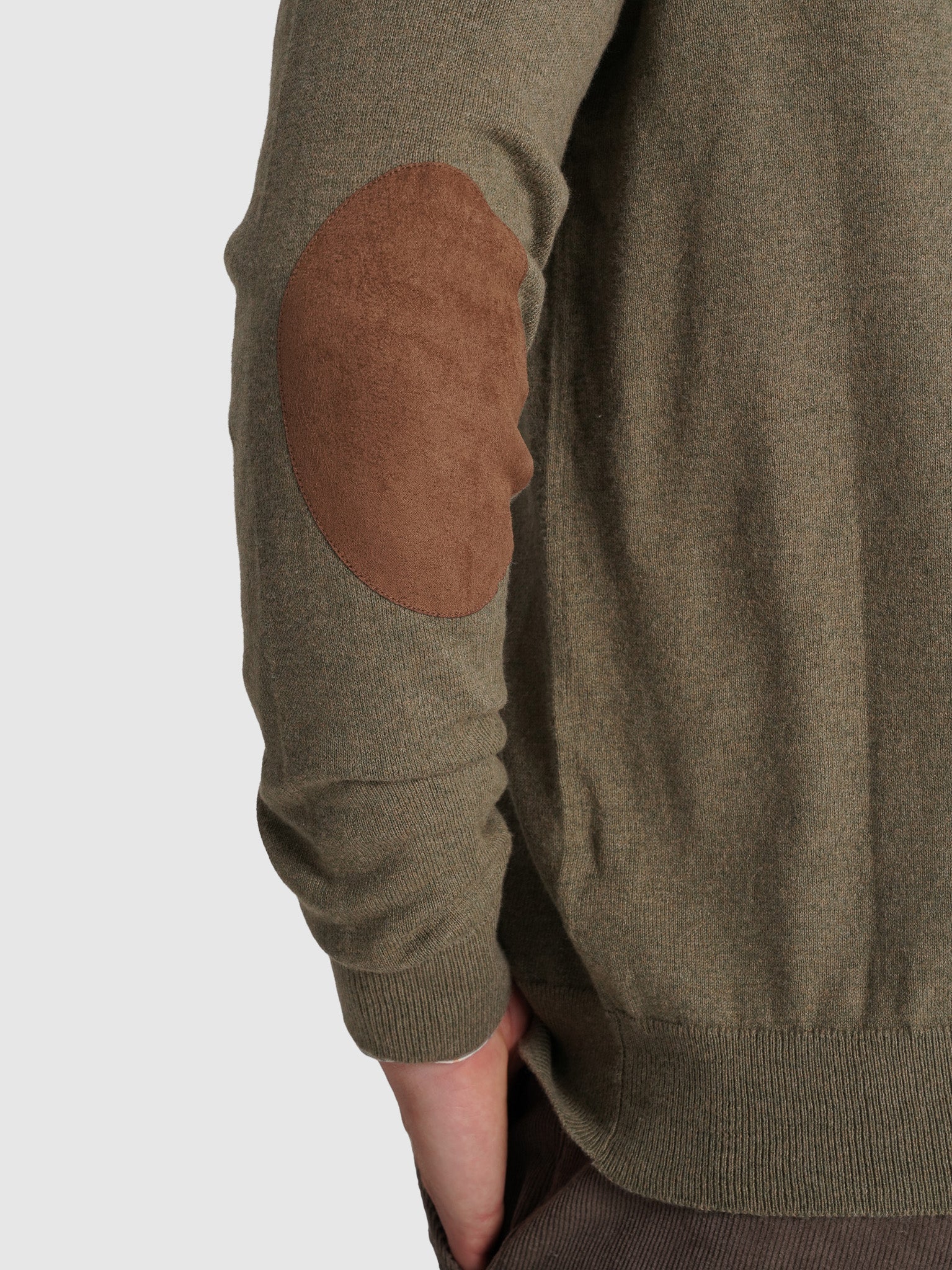 GREEN CASHMERE PULLOVER LONG SLEEVE REGULAR FIT MR. BLUE
