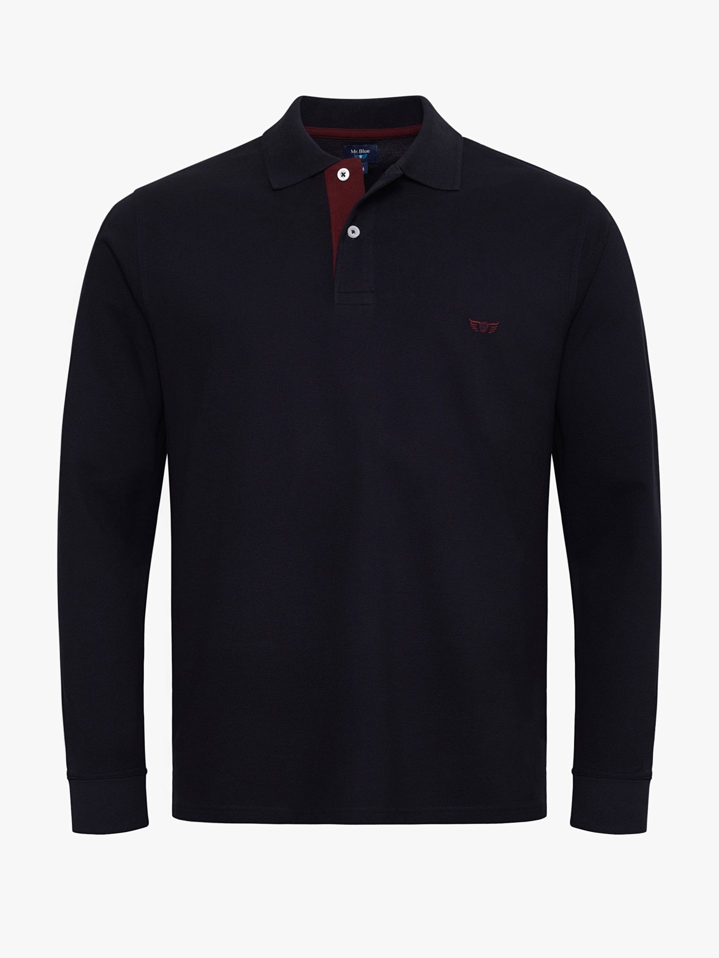POLO AZUL MANGA LARGA REGULAR FIT MR. AZUL