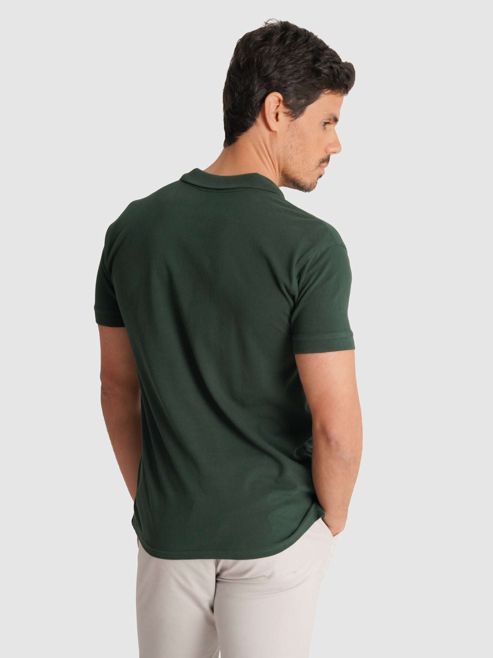 GREEN POLO SHORT SLEEVE REGULAR FIT MR. BLUE