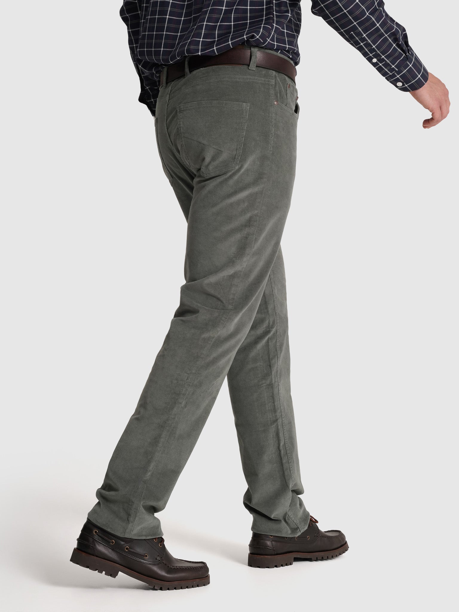 GREEN COTTON SLIM FIT TROUSERS MR. BLUE