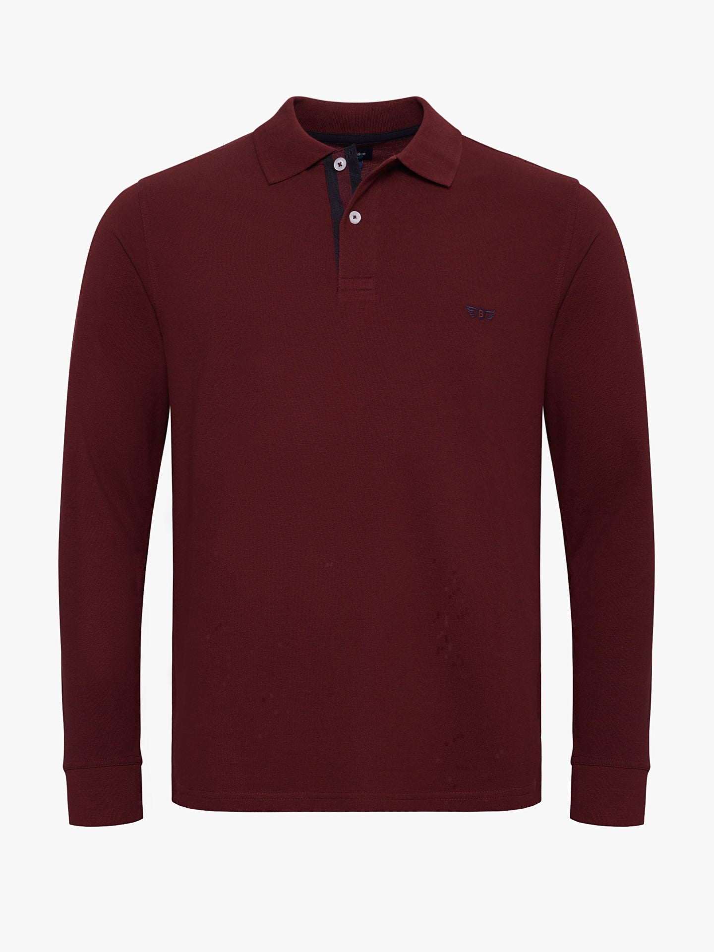 BORDEAUX POLO LONG SLEEVE REGULAR FIT MR. BLUE