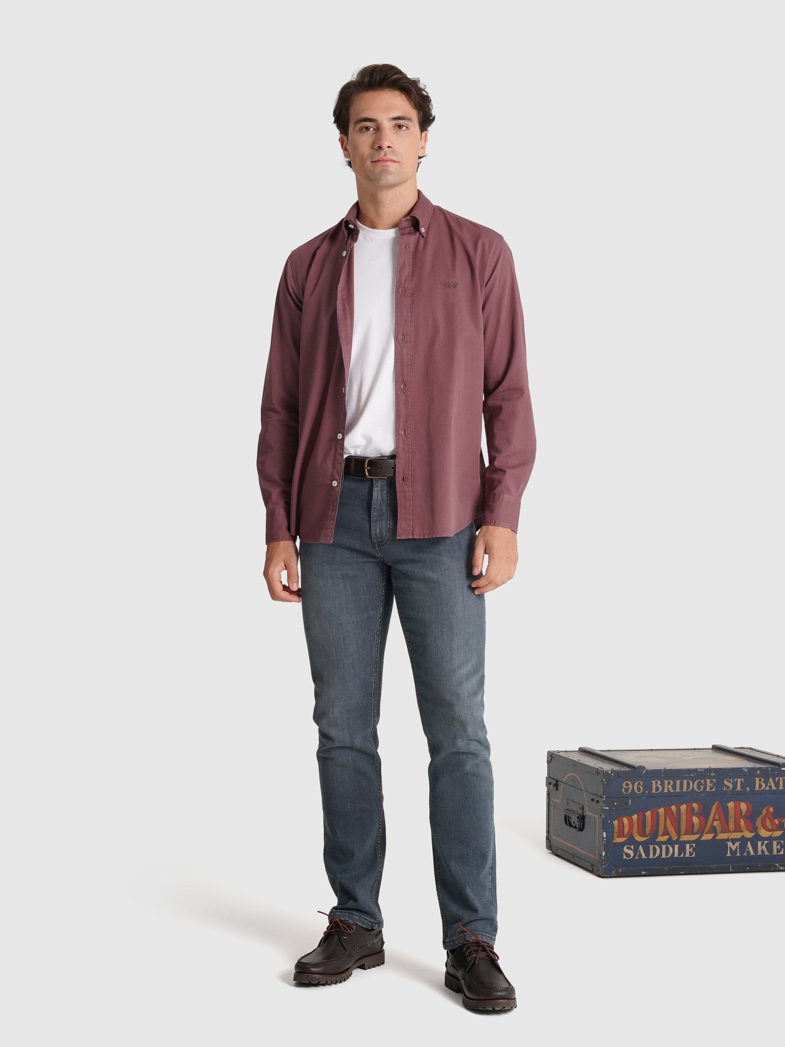PINK COTTON SHIRT LONG SLEEVE REGULAR FIT MR. BLUE