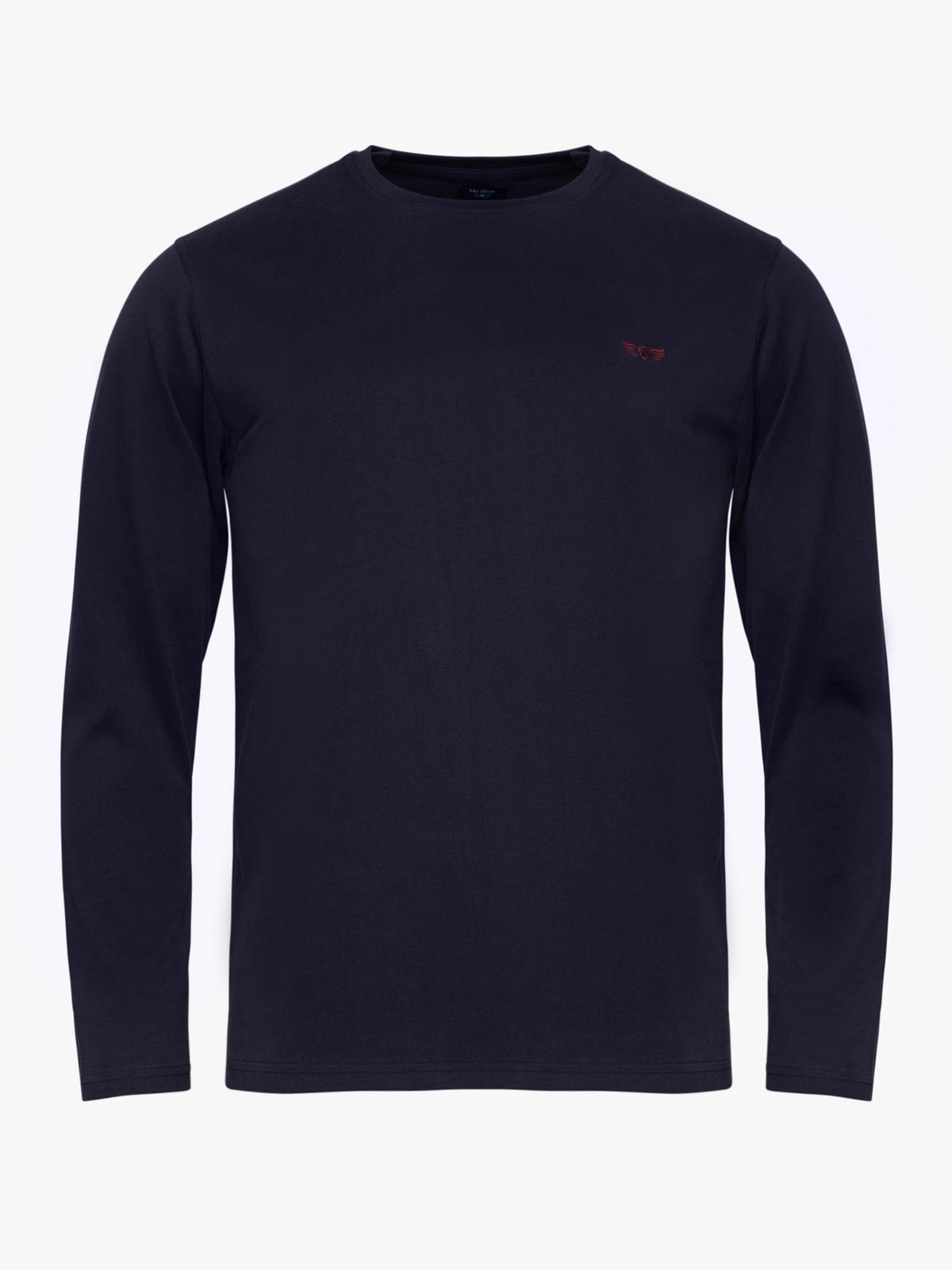 BLUE COTTON T-SHIRT LONG SLEEVE REGULAR FIT MR. BLUE