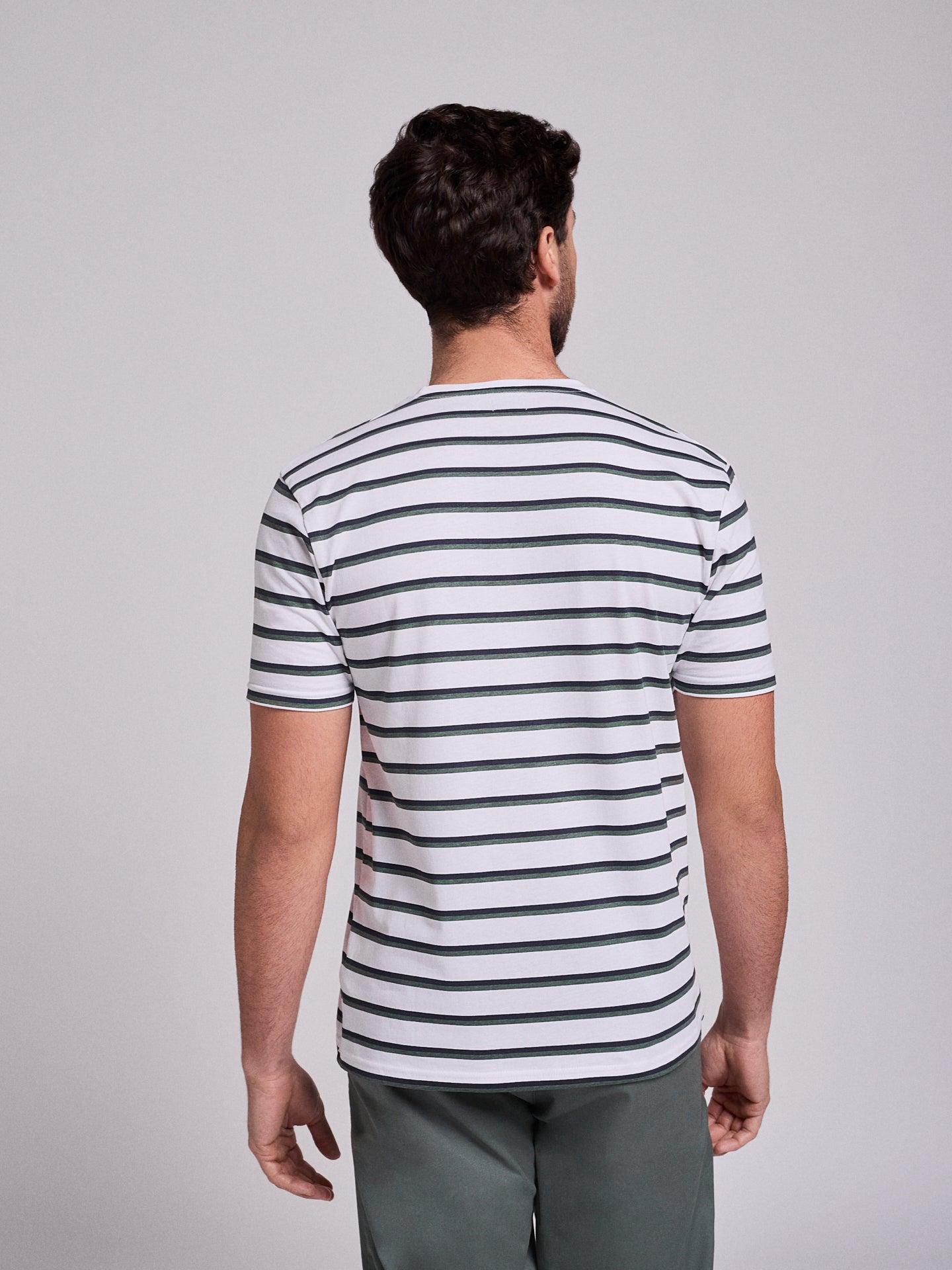 CAMISETA DE ALGODÓN BLANCA MANGA CORTA REGULAR FIT MR. AZUL