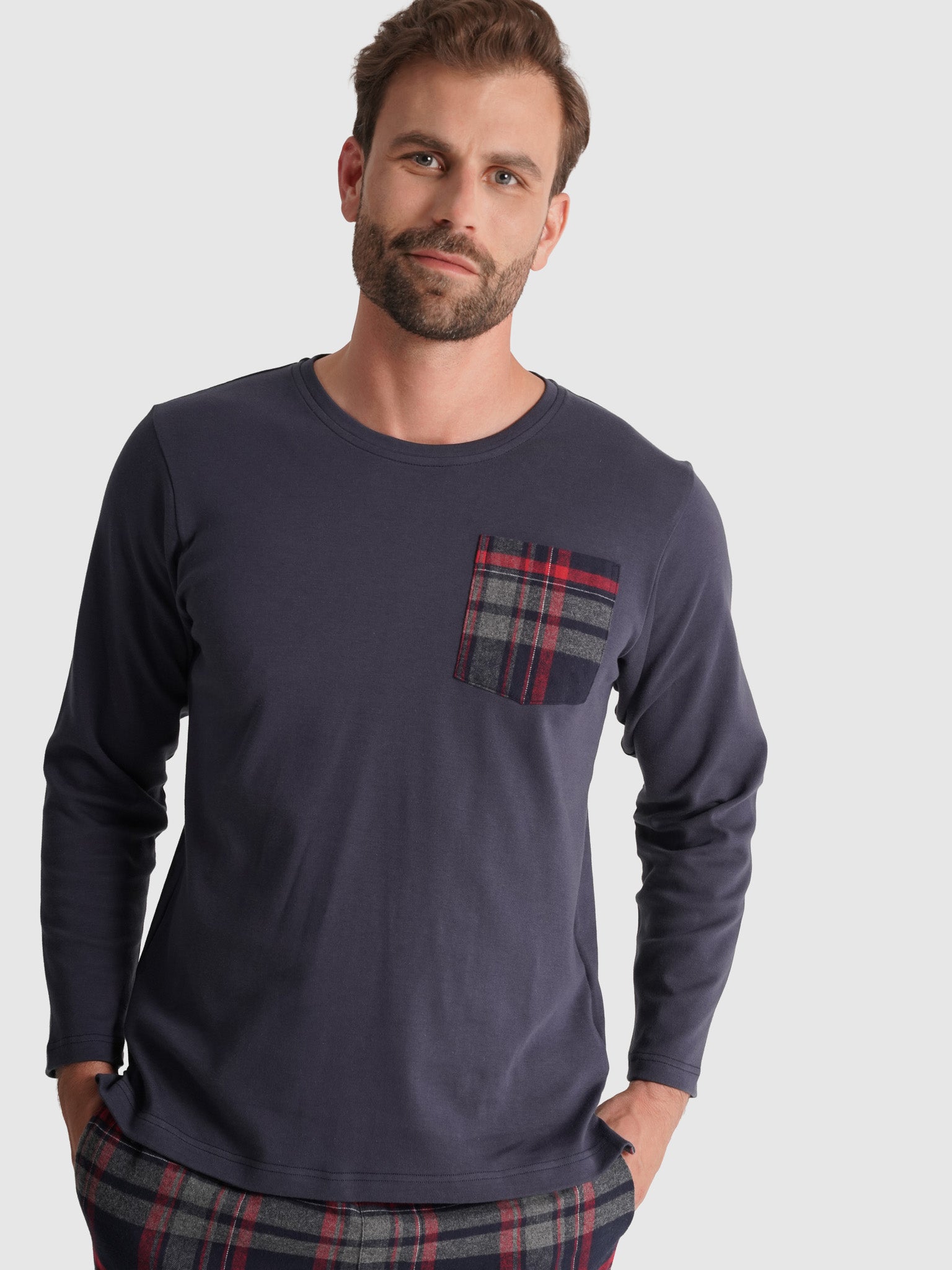 BLUE PAJAMA LONG SLEEVE REGULAR FIT MR. BLUE