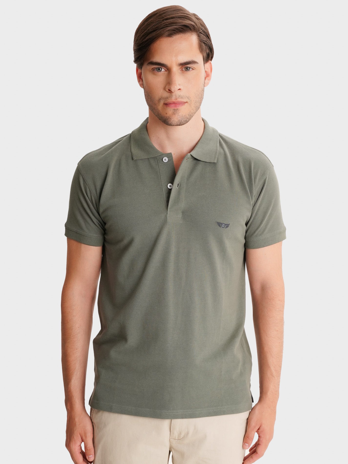 POLO VERDE MANGA CORTA REGULAR FIT MR. AZUL