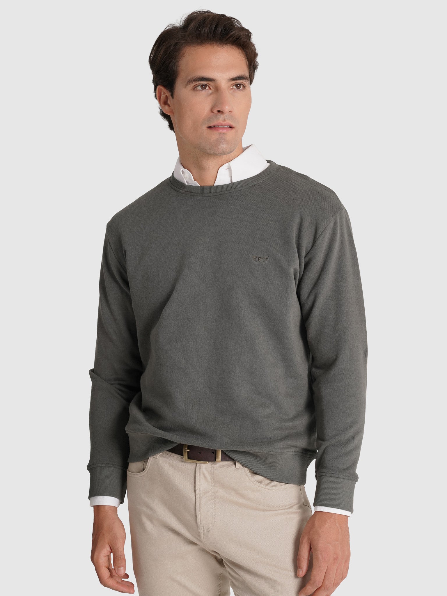 GREEN COTTON HOODIE LONG SLEEVE REGULAR FIT MR. BLUE