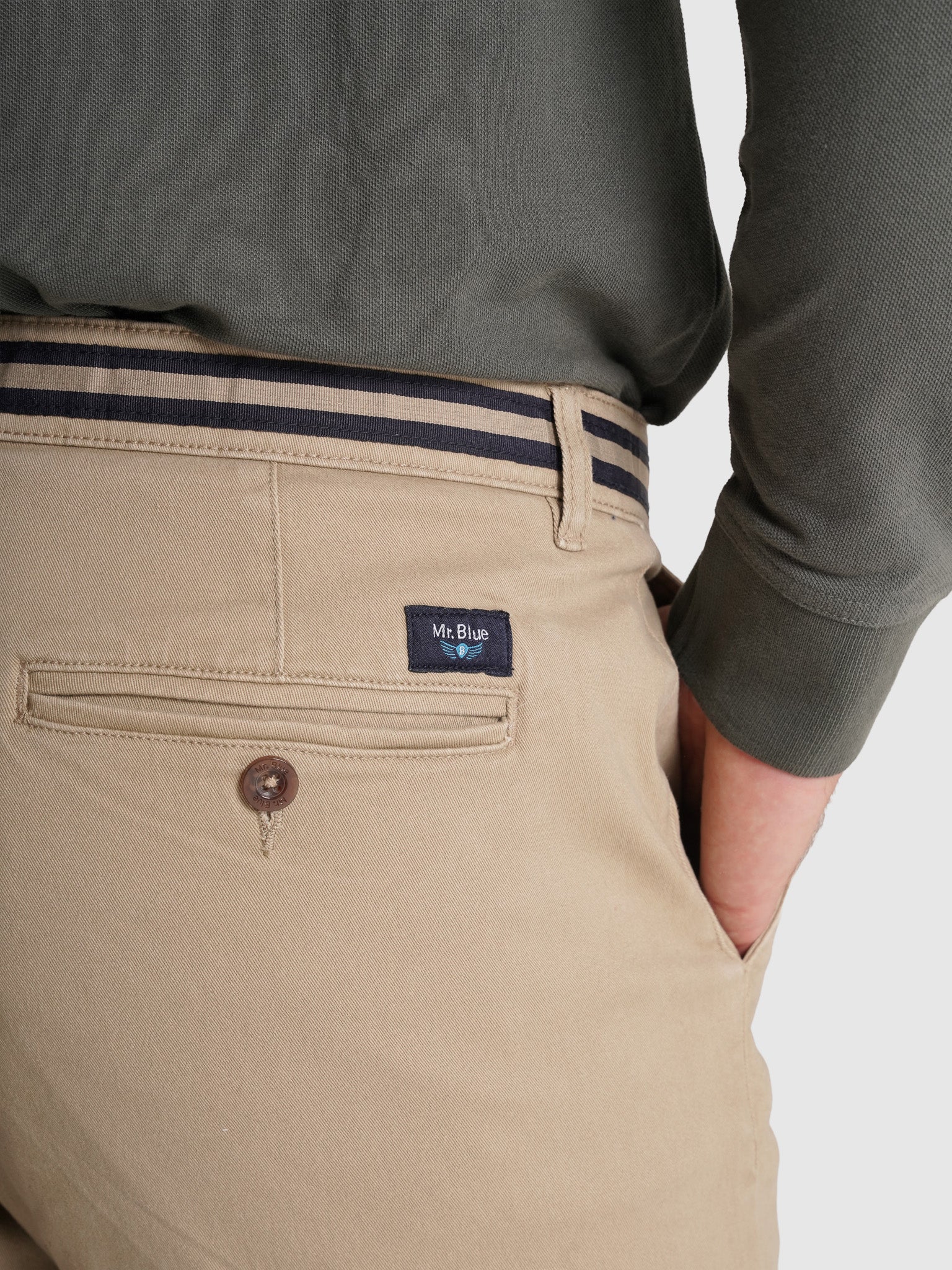 ALGODÓN BEIGE SLIM FIT MR. AZUL