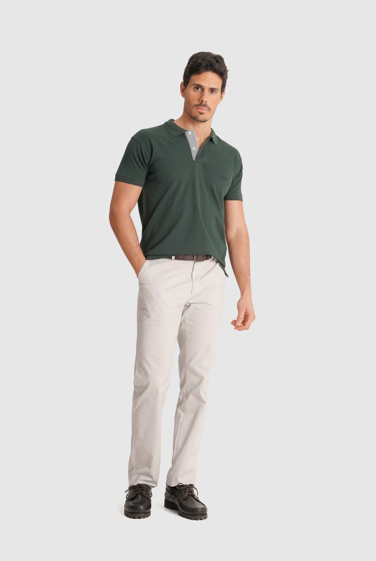 GREEN POLO SHORT SLEEVE REGULAR FIT MR. BLUE