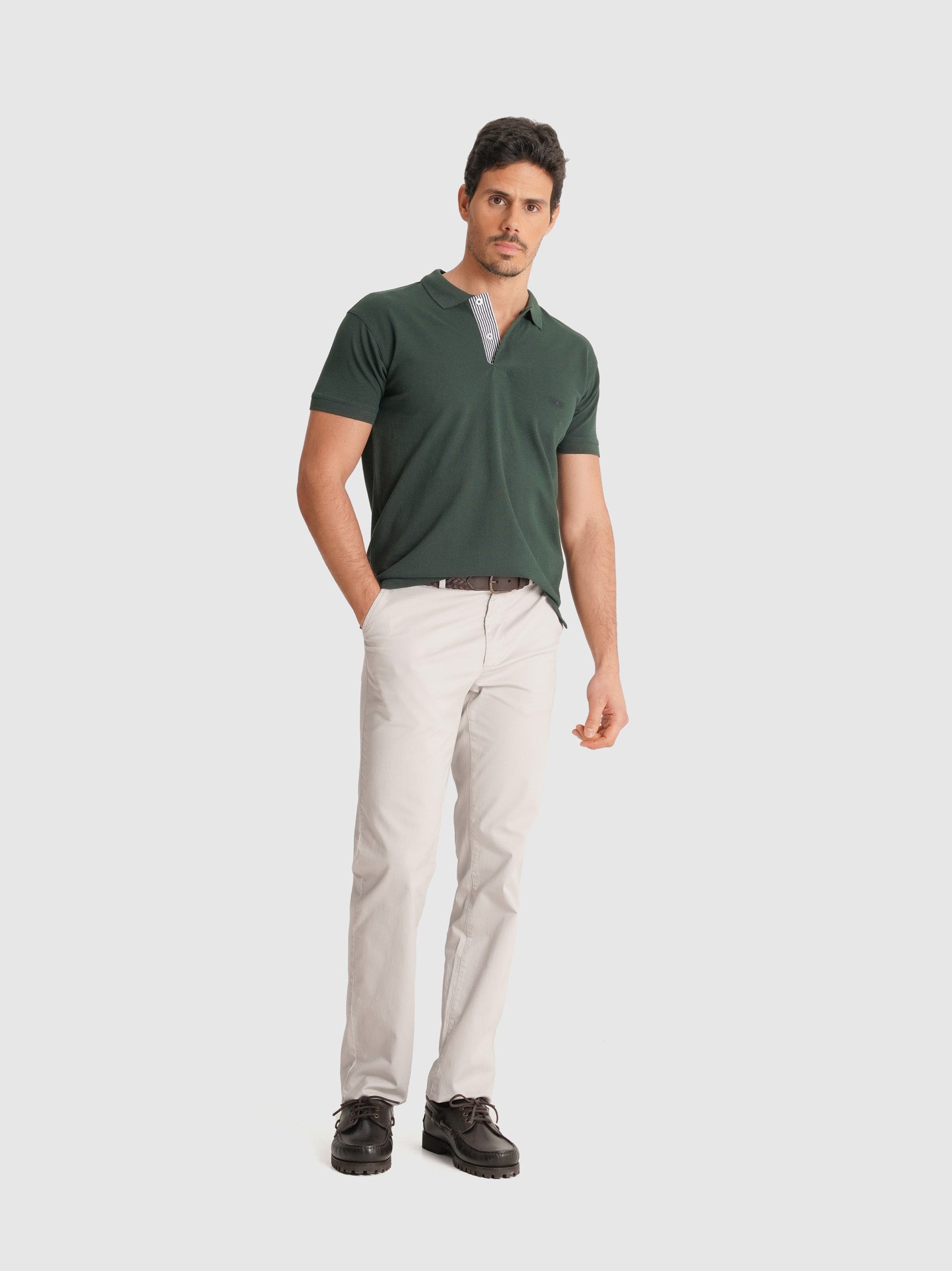 GREEN POLO SHORT SLEEVE REGULAR FIT MR. BLUE