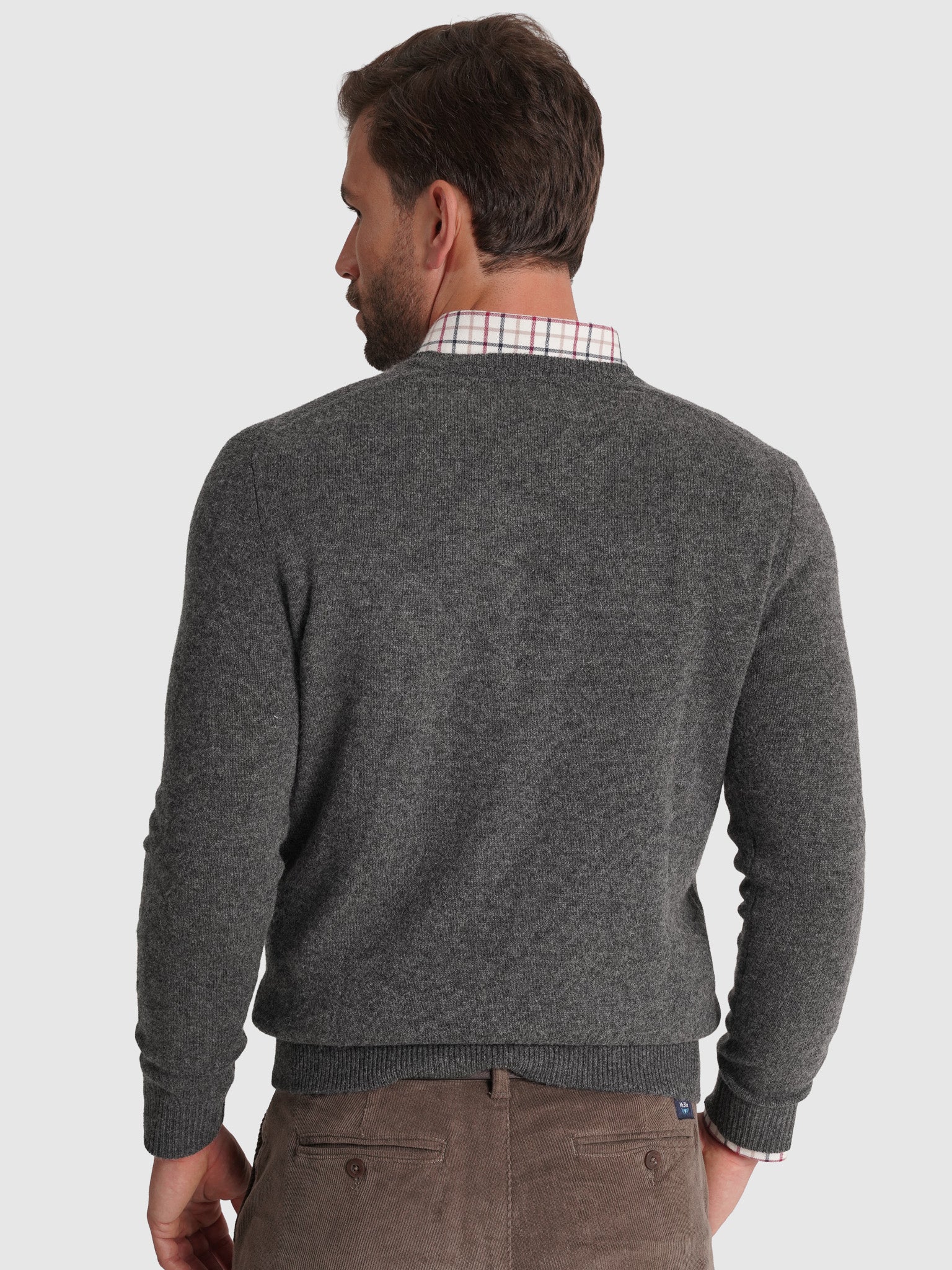 GRAY WOOL PULLOVER LONG SLEEVE REGULAR FIT MR. BLUE