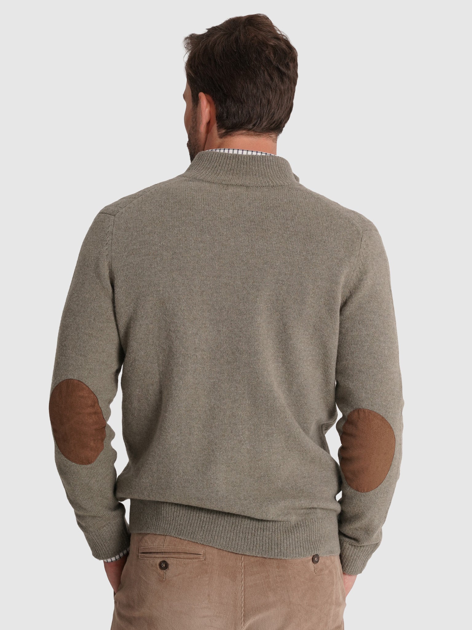 JERSEY DE LANA VERDE CON CODERAS MR REGULAR FIT. AZUL