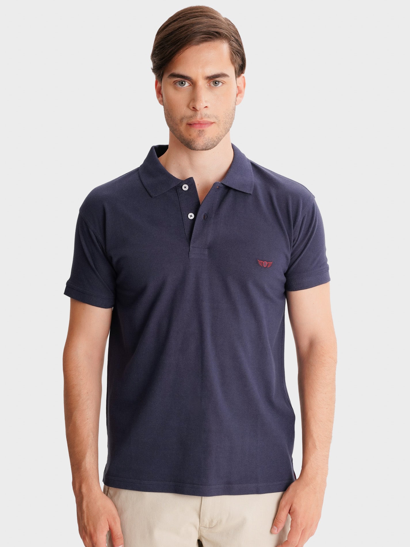 POLO AZUL MANGA CORTA REGULAR FIT MR. AZUL