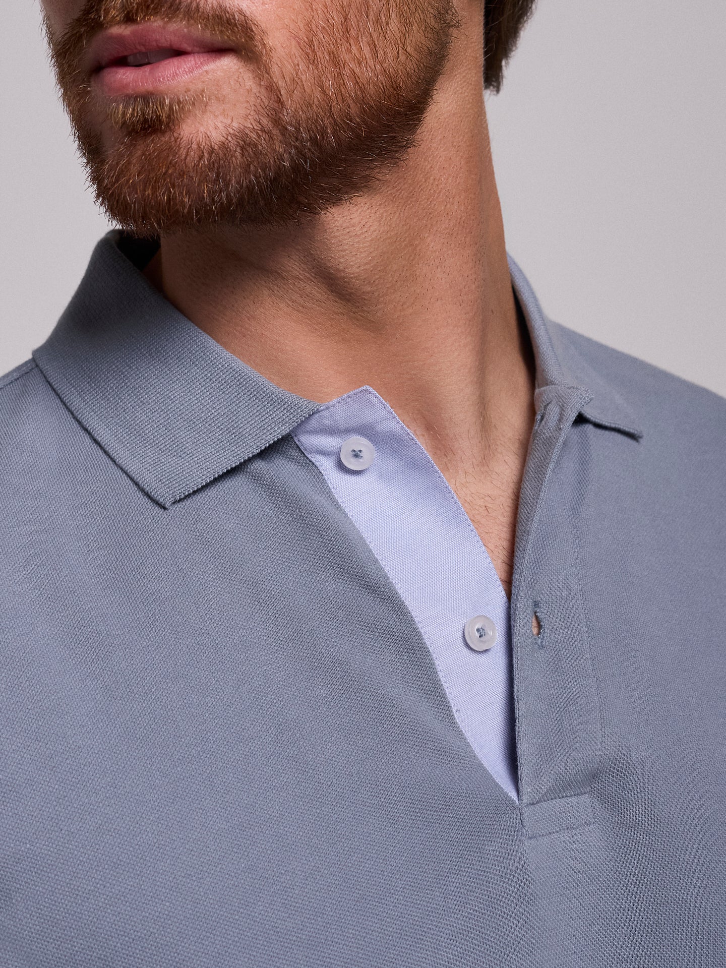 POLO AZUL MANGA CORTA REGULAR FIT MR. AZUL