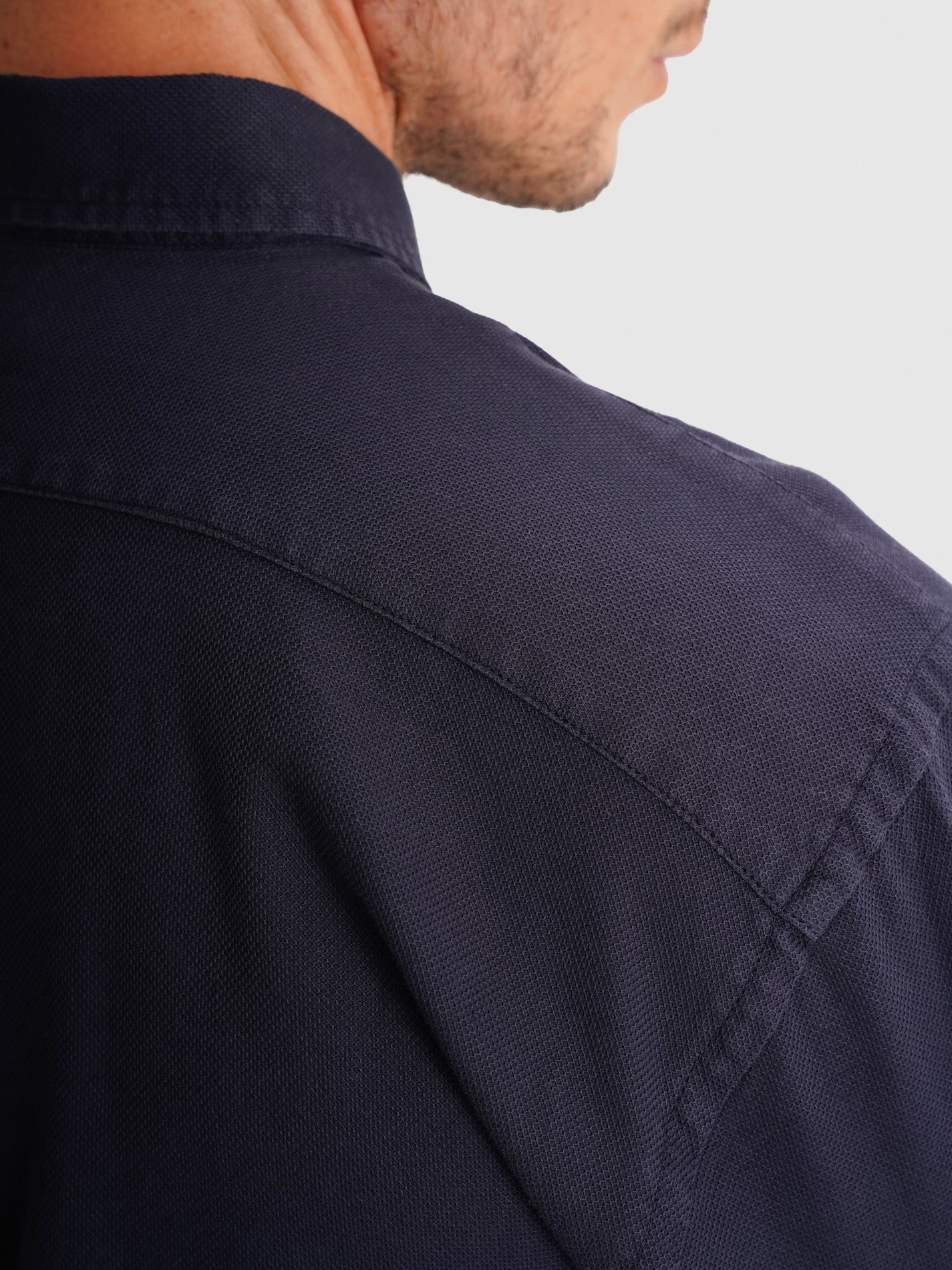 BLUE REGULAR FIT MR SHIRT. BLUE