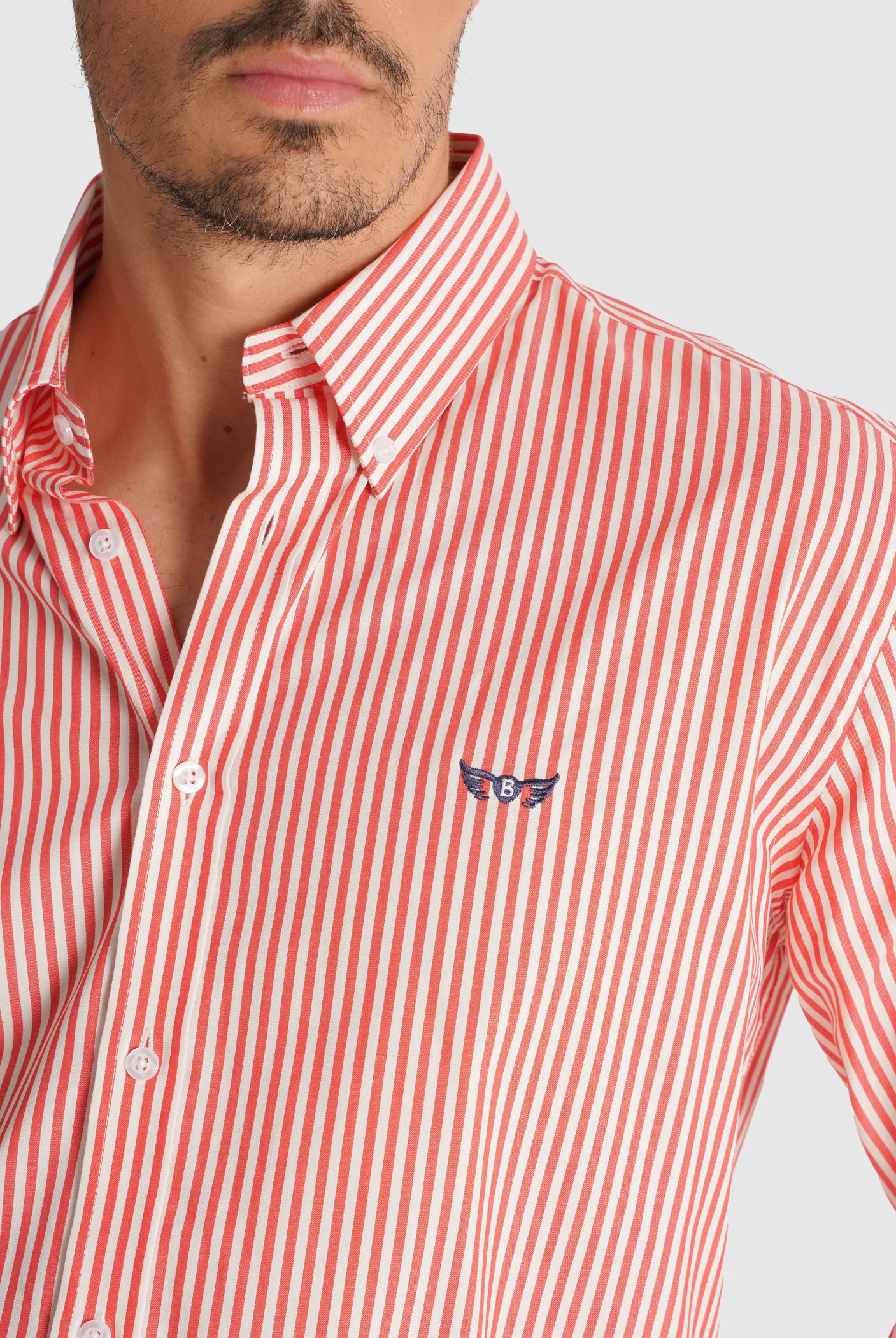 CAMISA VERMELHA MANGA COMPRIDA REGULAR FIT MR. BLUE