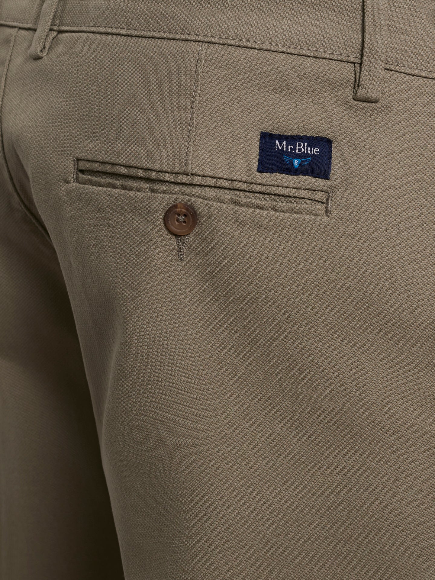 GREEN STRUCTURED TROUSERS REGULAR FIT MR. BLUE