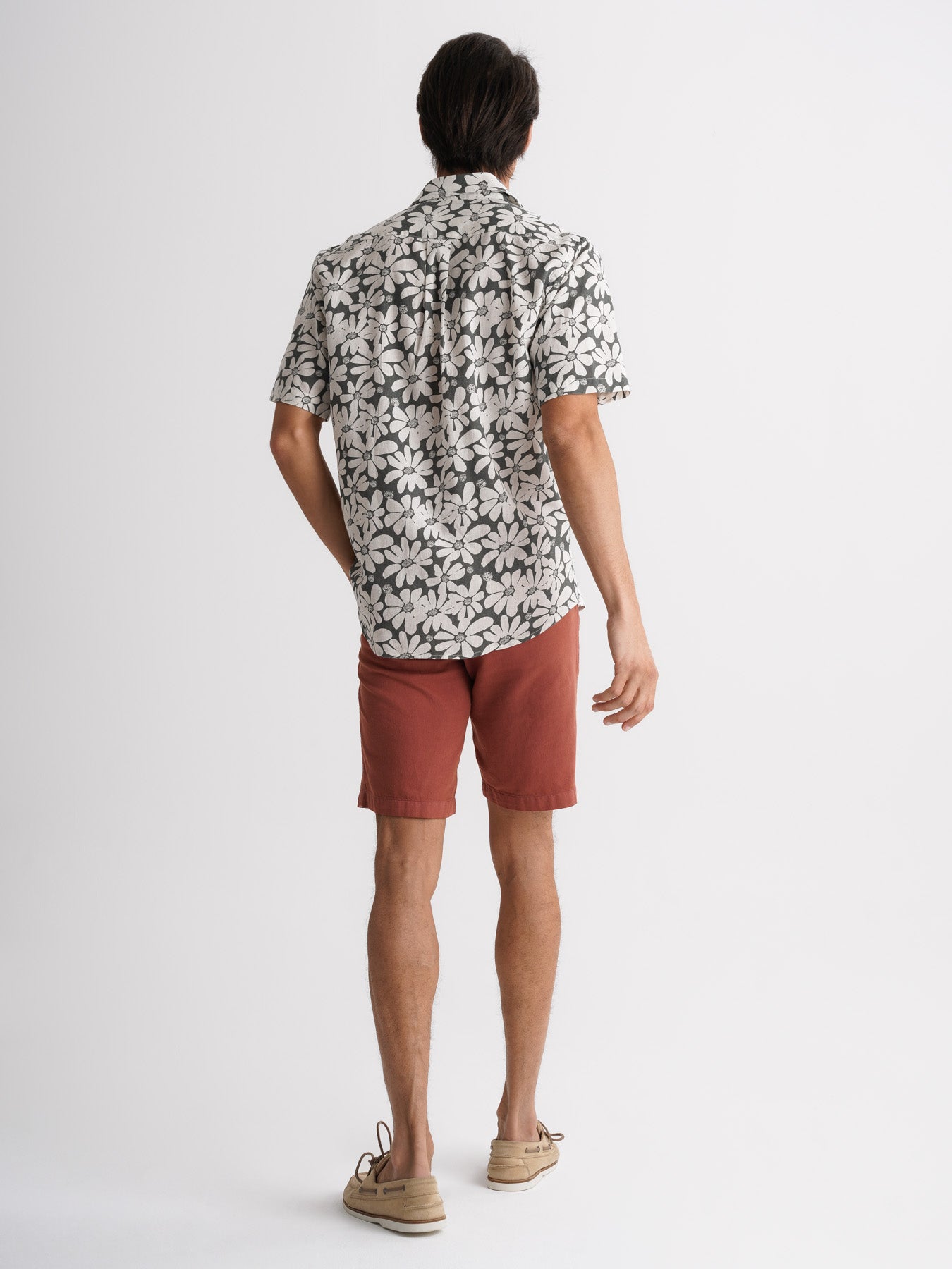 Camisa Regular Fit Lino Gris Mr. Blue