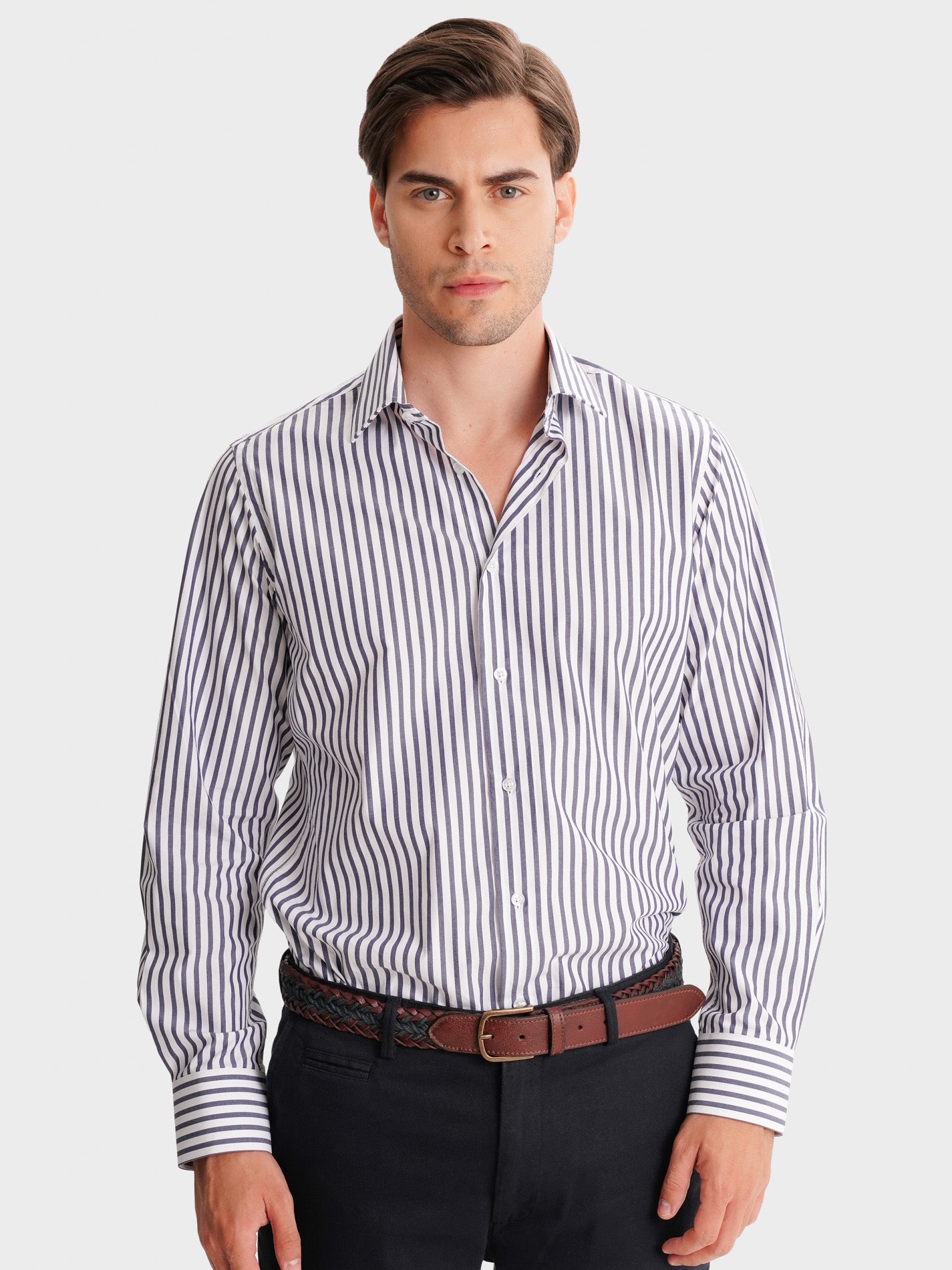 CAMISA MR AZUL SLIM FIT. AZUL