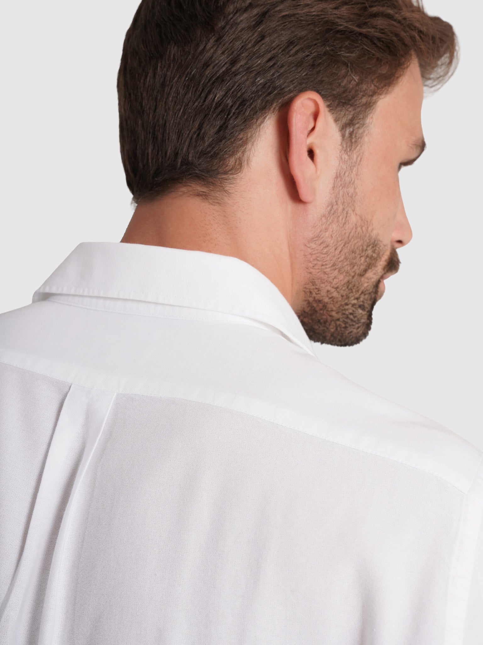 WHITE COTTON SHIRT LONG SLEEVE REGULAR FIT MARK BELLUCCI