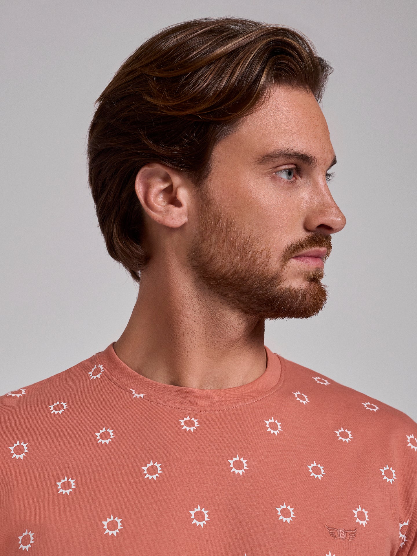 PINK COTTON T-SHIRT SHORT SLEEVE REGULAR FIT MR. BLUE