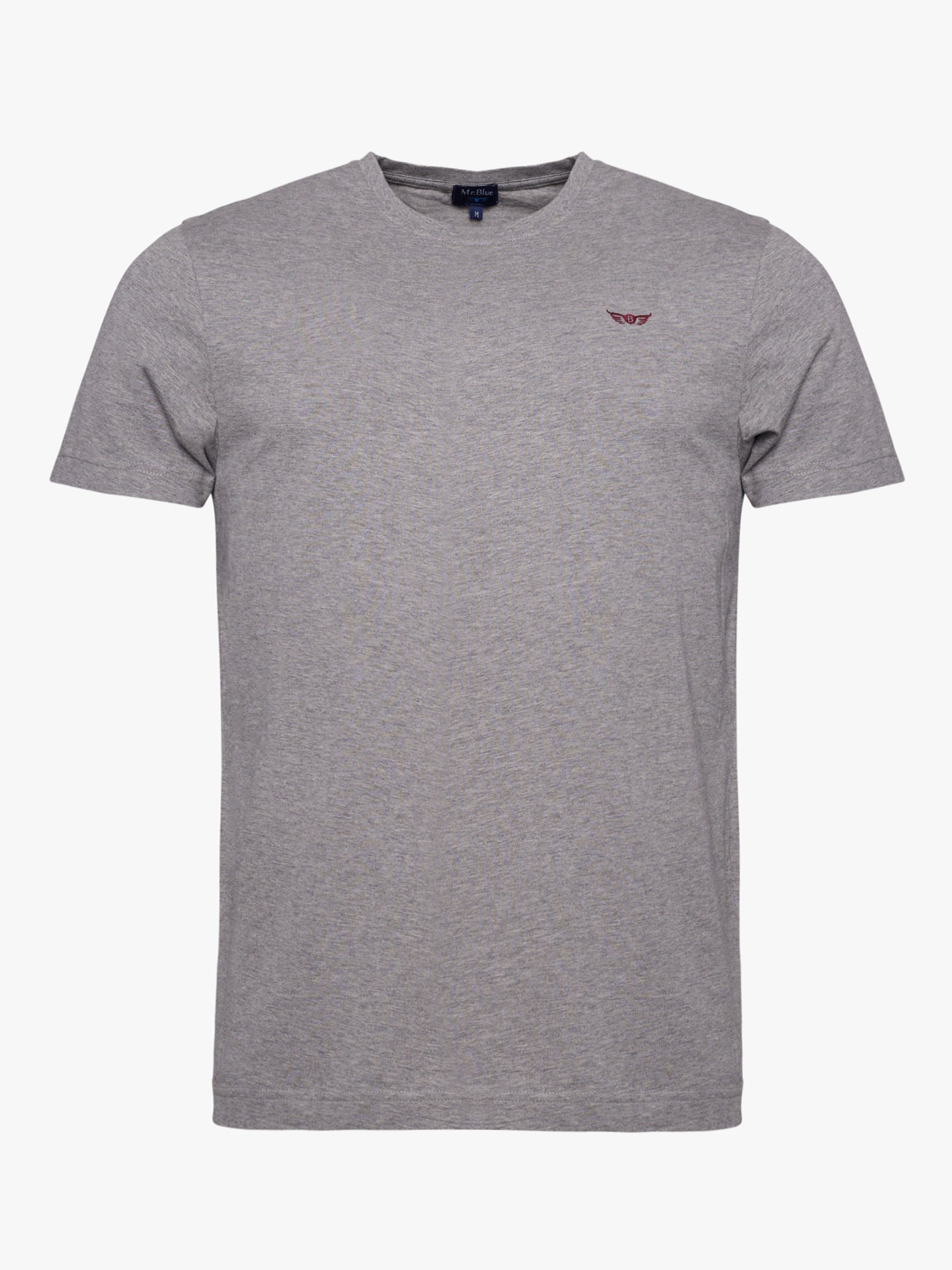 GRAY COTTON T-SHIRT SHORT SLEEVES REGULAR FIT MR. BLUE