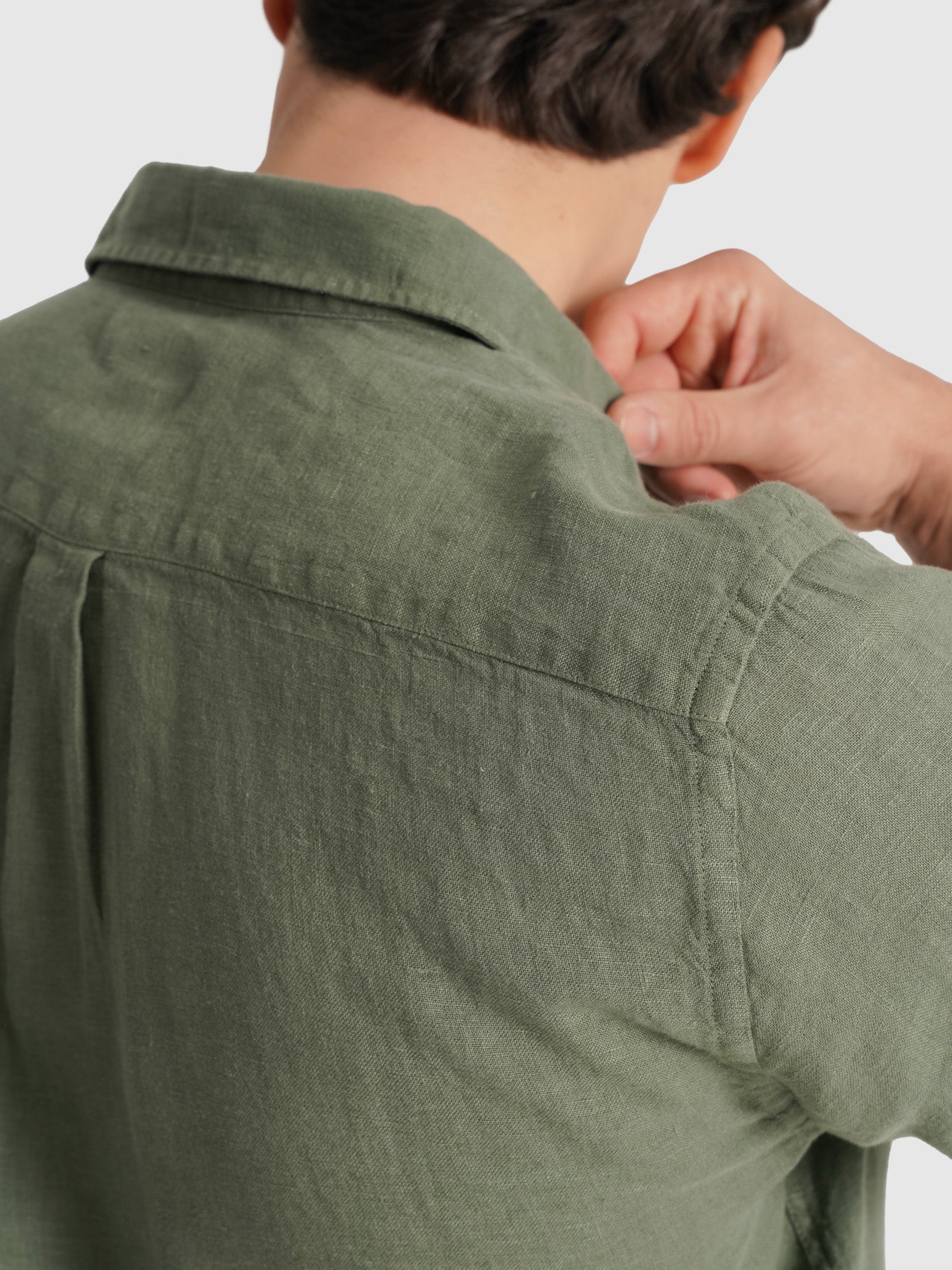 TAILORED FIT LONG SLEEVE GREEN SHIRT MARK BELLUCCI