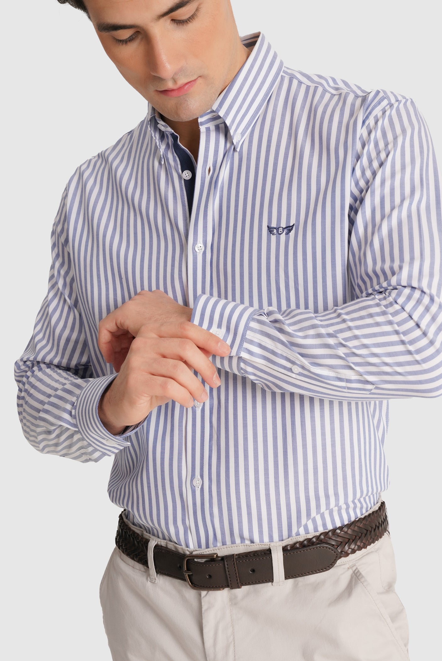 CAMISA AZUL MANGA COMPRIDA REGULAR FIT MR. BLUE