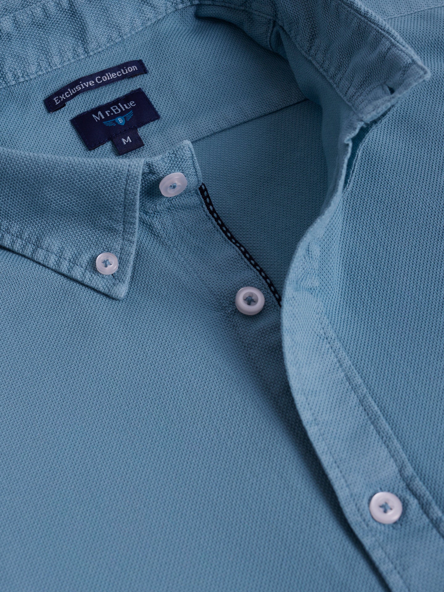 GREEN REGULAR FIT MR SHIRT. BLUE