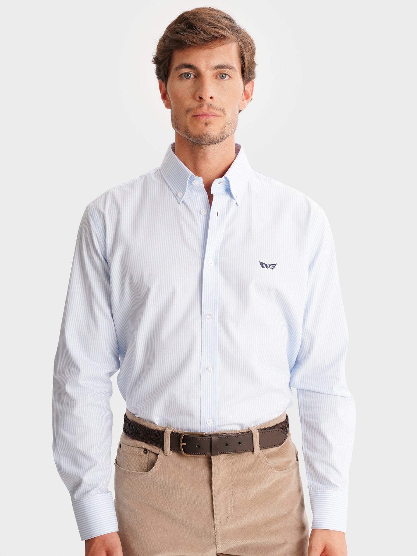 BLUE REGULAR FIT MR SHIRT. BLUE
