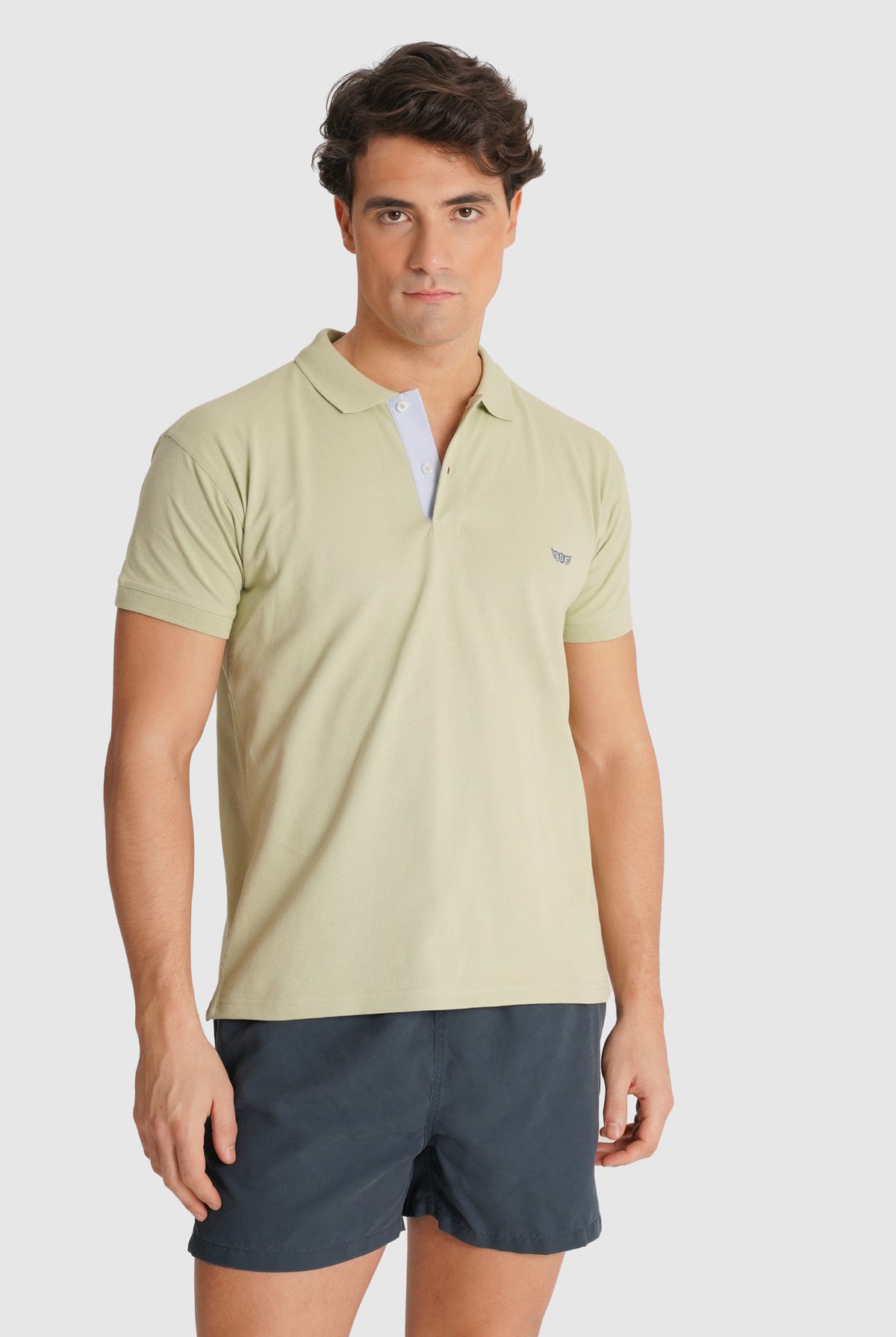 GREEN PIQUET POLO SHORT SLEEVE REGULAR FIT MR. BLUE