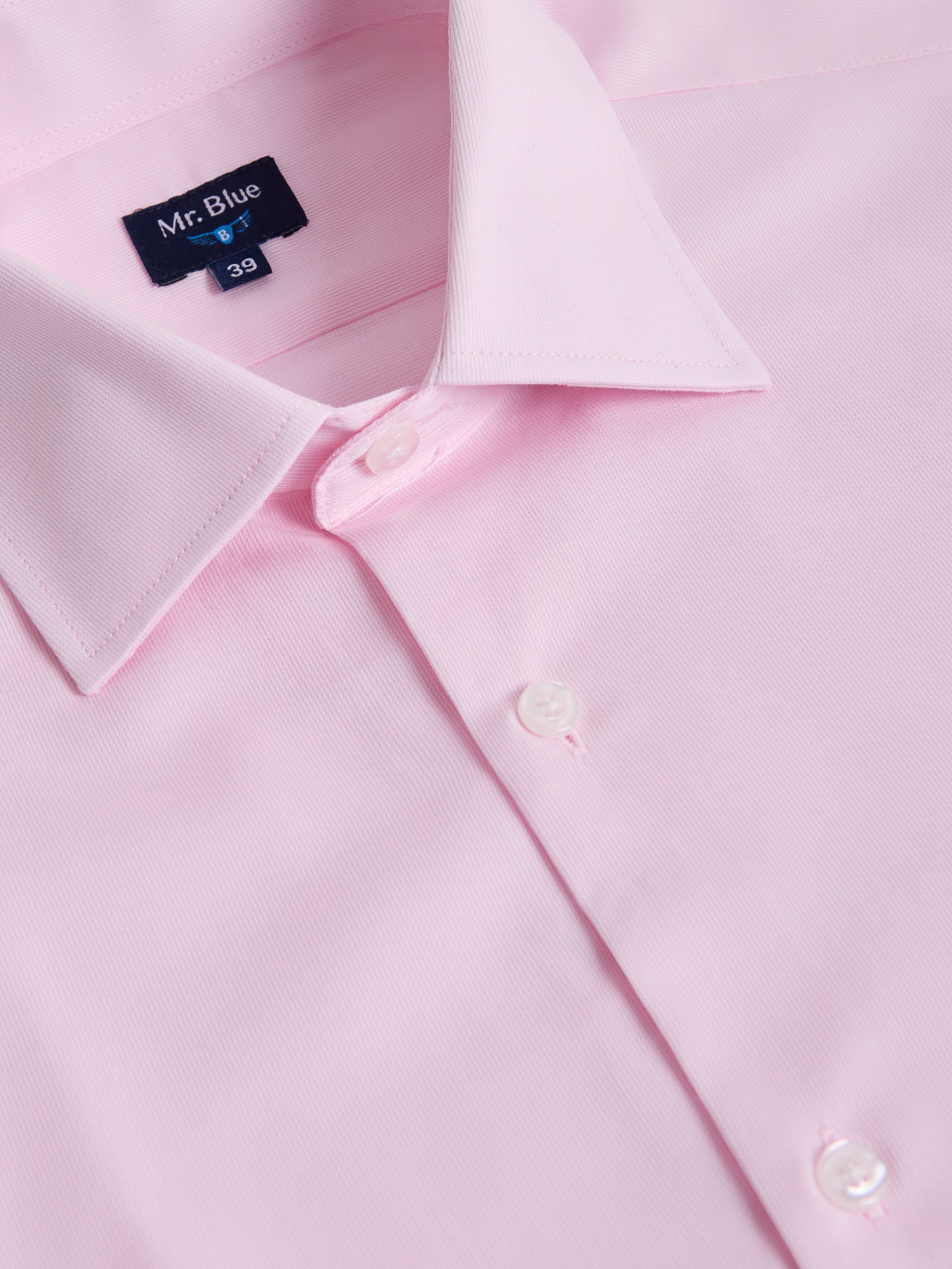CAMISA MANGA LARGA DE ALGODÓN ROSA CLASSIC FIT MR. AZUL