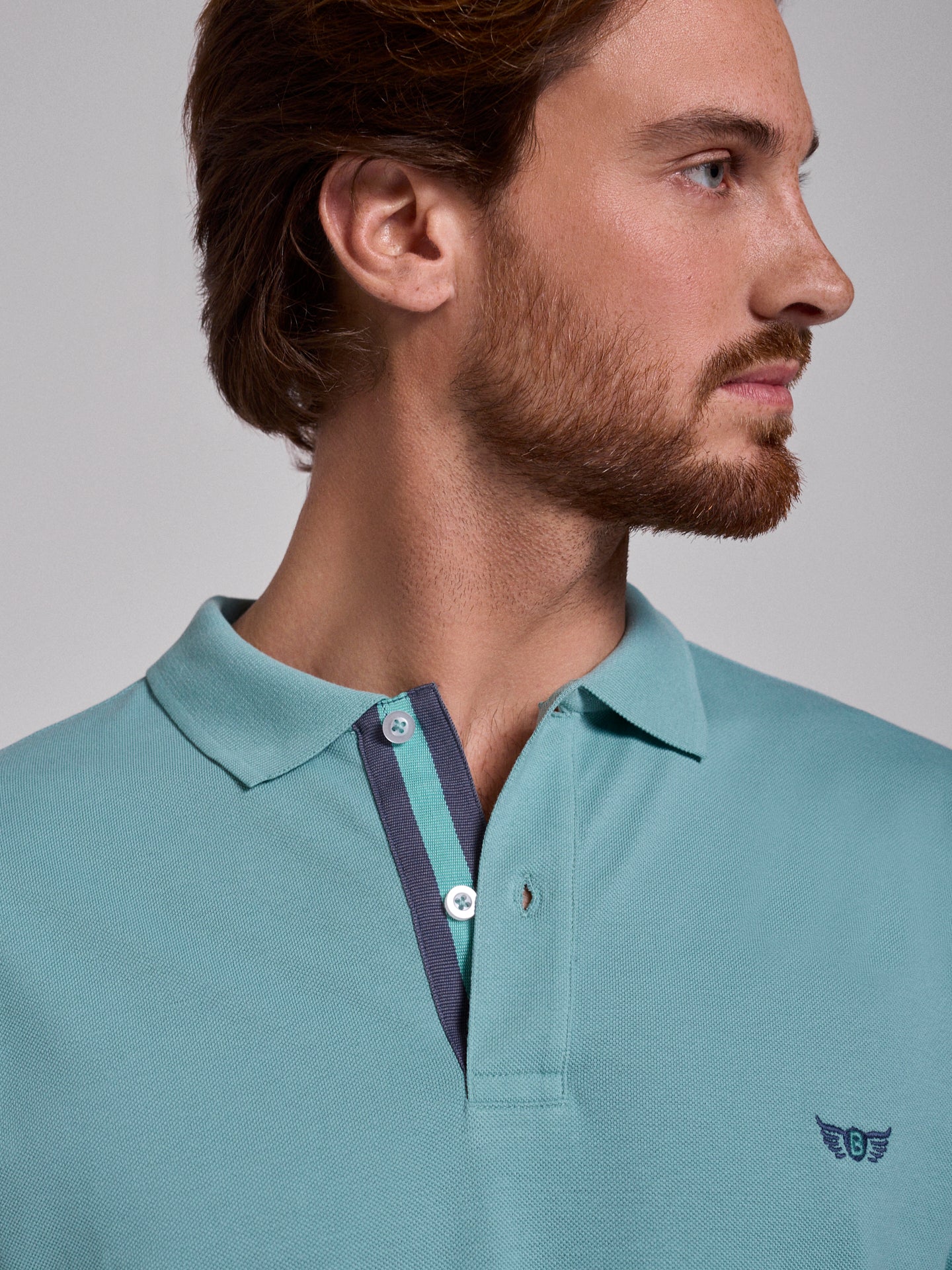 POLO VERDE MANGA CORTA REGULAR FIT MR. AZUL