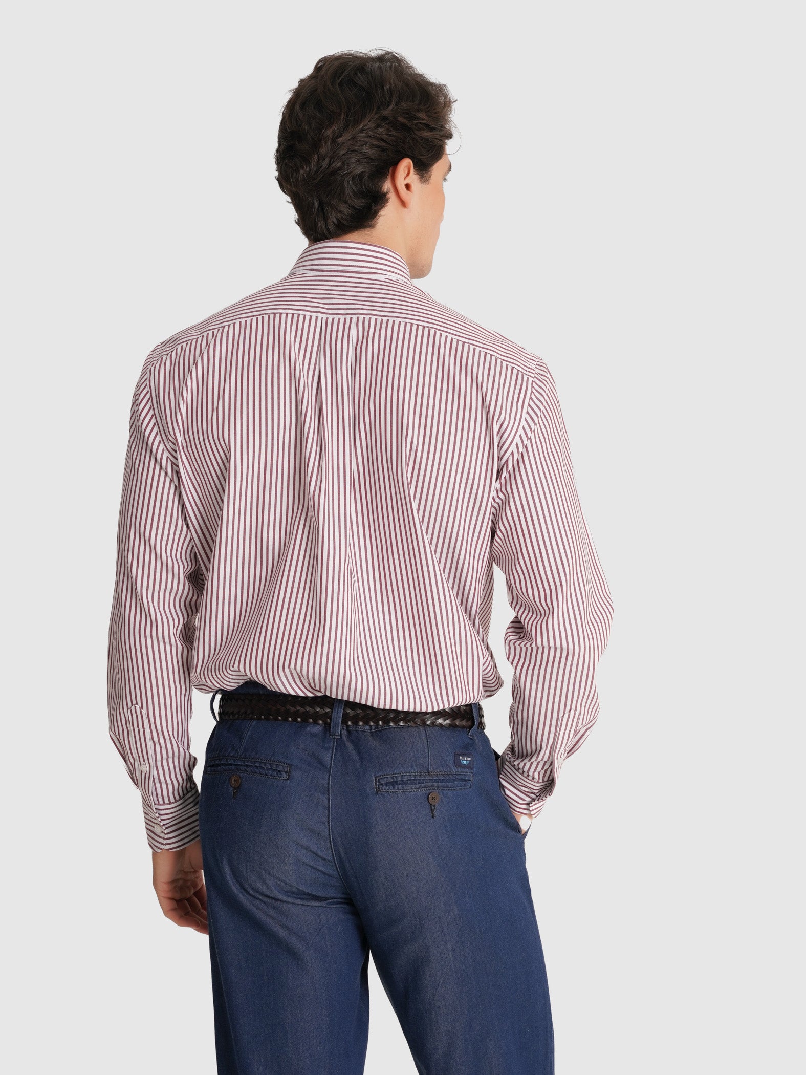 CAMISA OXFORD ROJA MANGA LARGA REGULAR FIT MR. AZUL