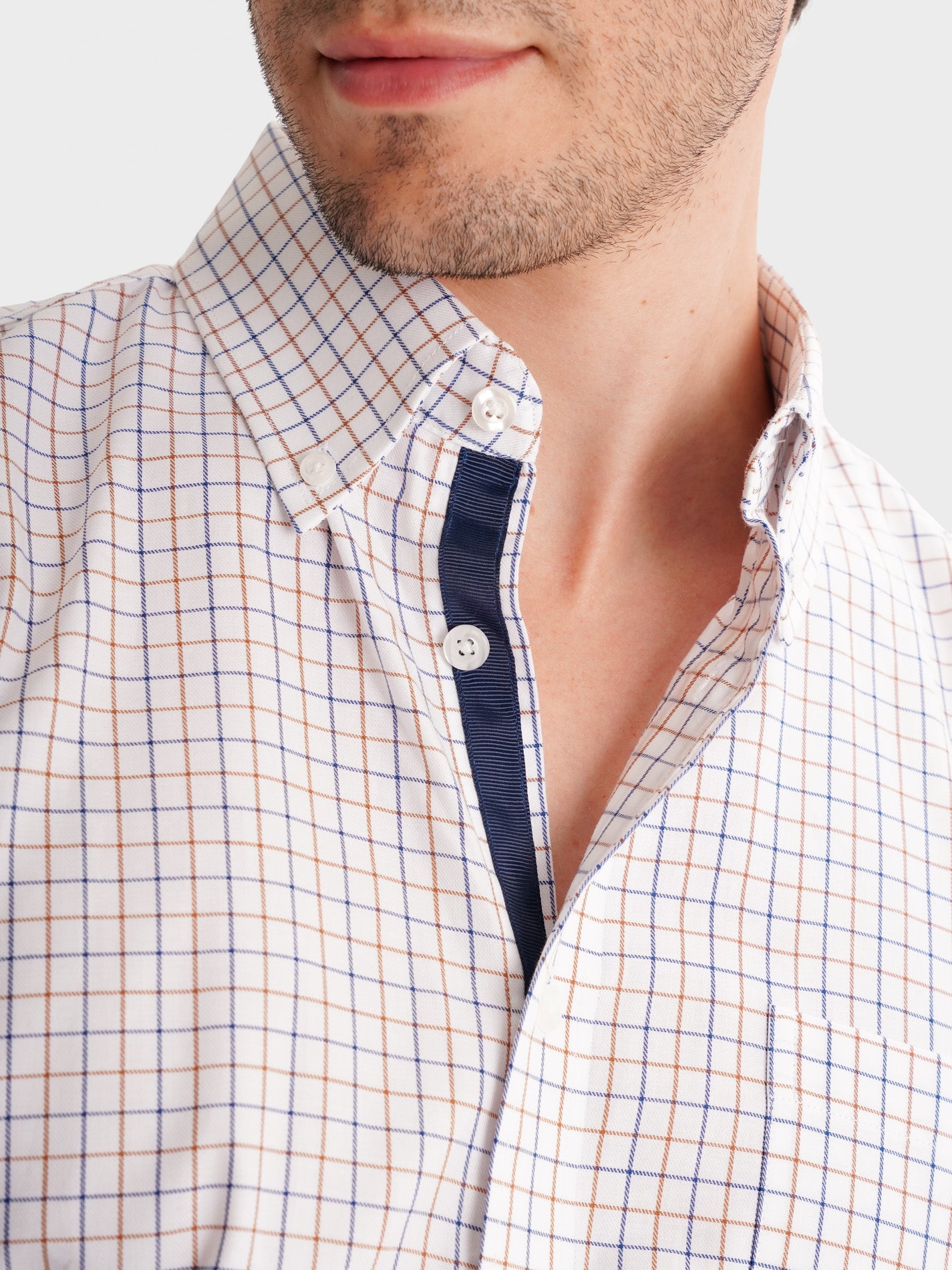 CAMISA MR BLANCA REGULAR FIT. AZUL