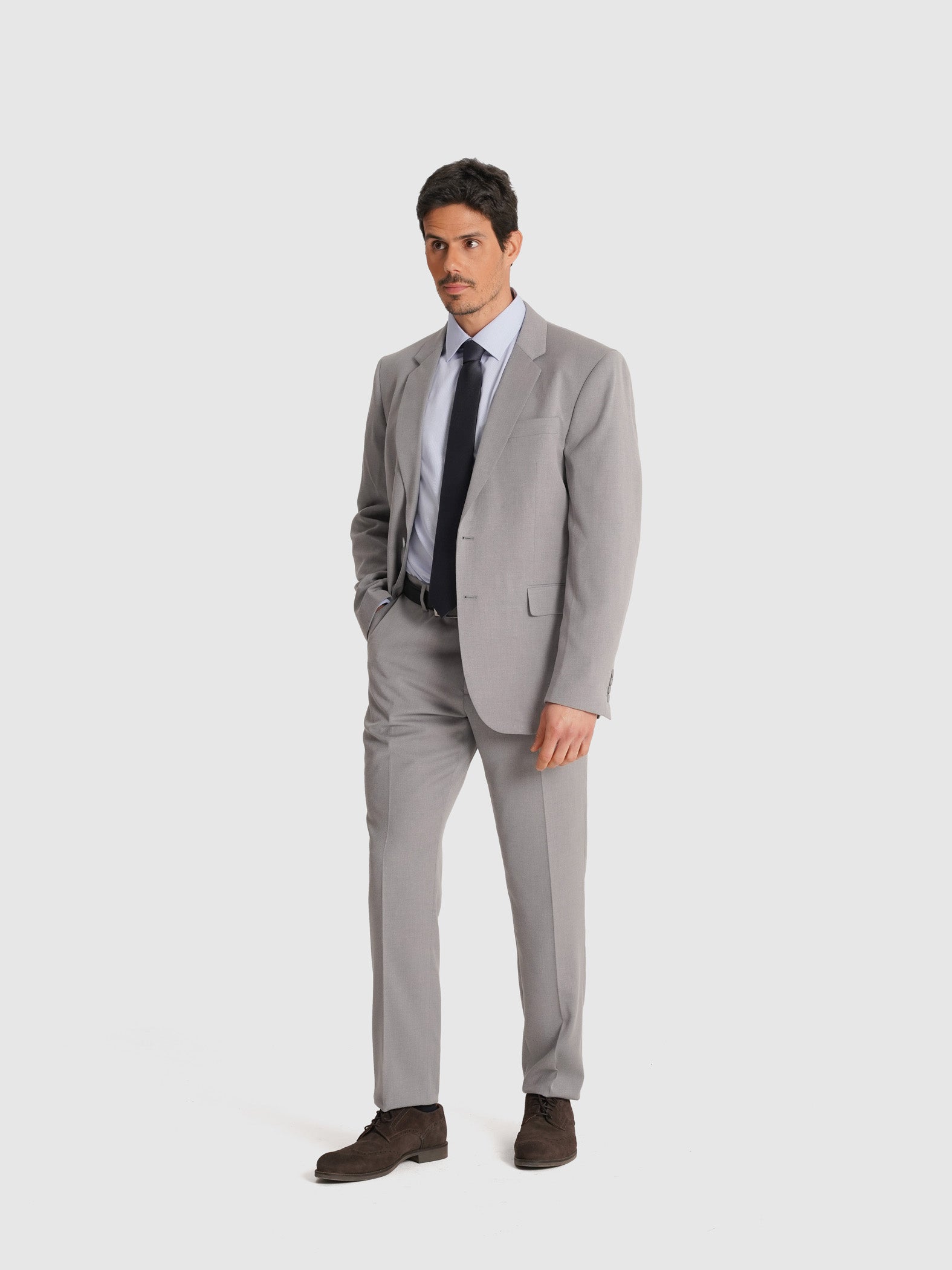 GRAY SUIT LONG SLEEVE REGULAR FIT MR. BLUE