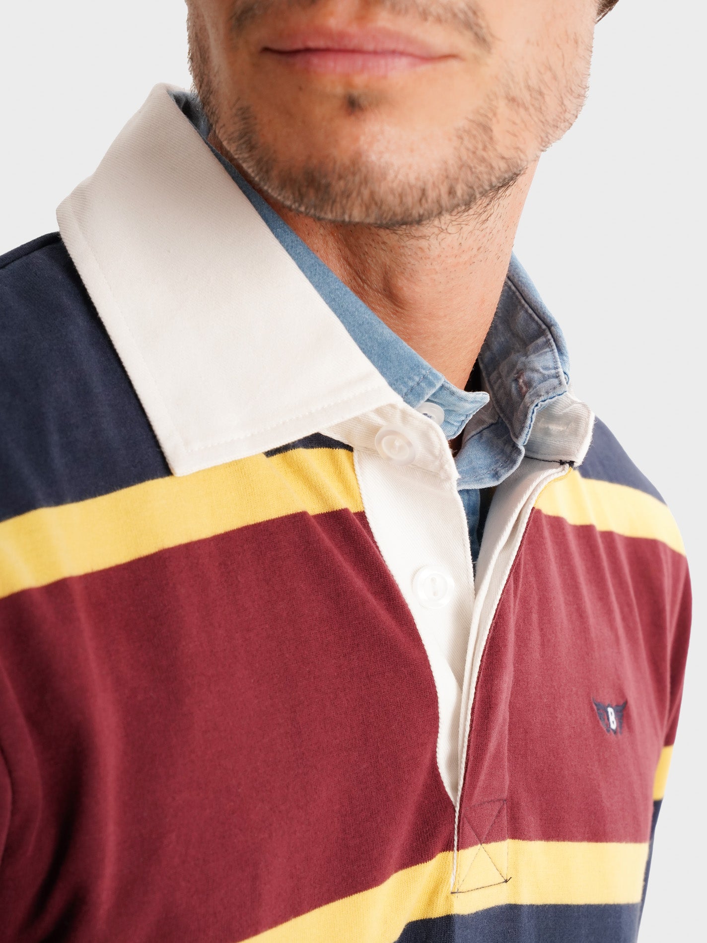 RUGBY ALGODÓN AZUL MANGA LARGA REGULAR FIT MR. AZUL