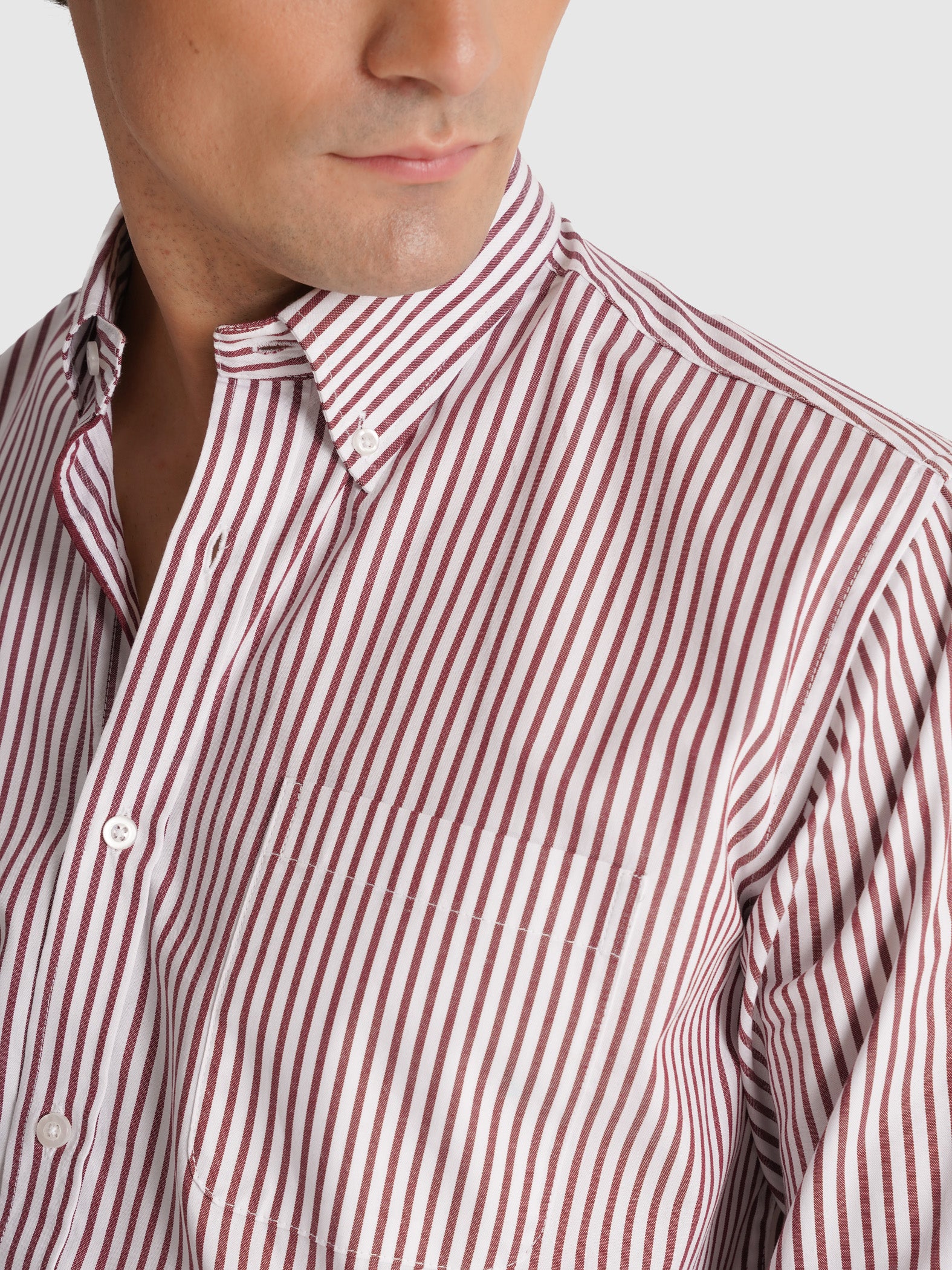 CAMISA OXFORD ROJA MANGA LARGA REGULAR FIT MR. AZUL