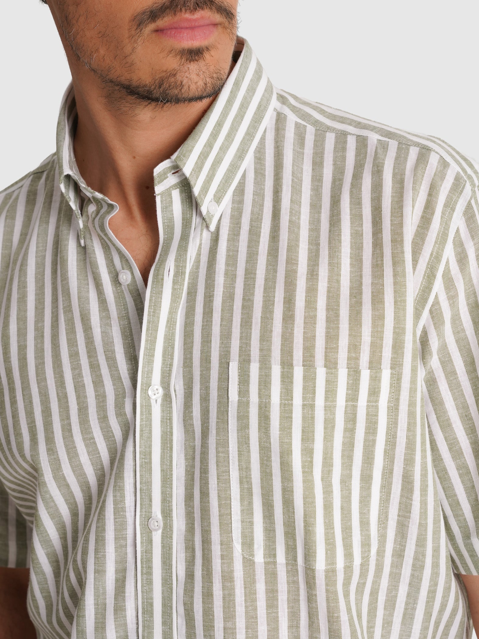 GREEN SHIRT SHORT SLEEVE REGULAR FIT MR. BLUE