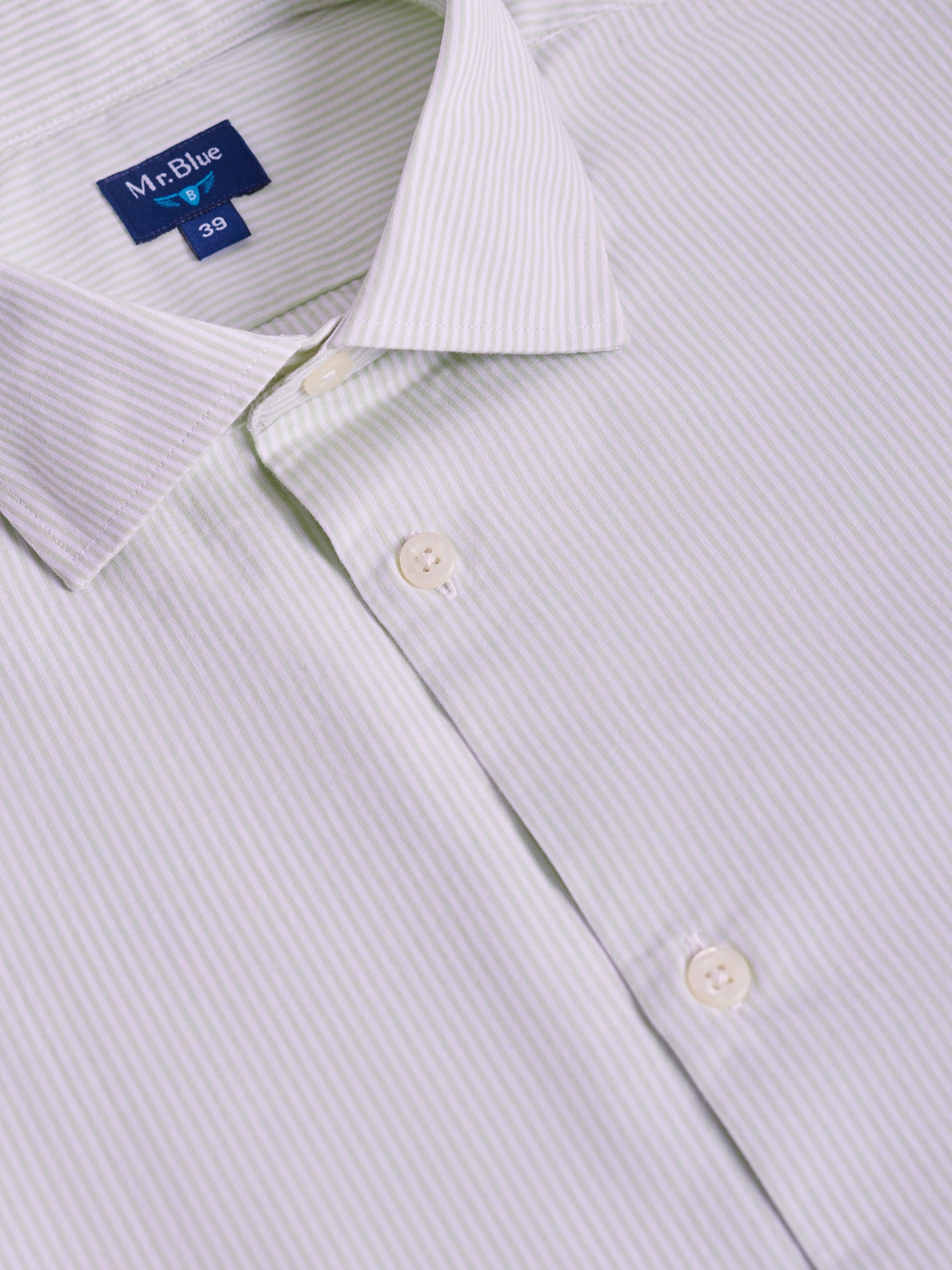 Camisa Classic Fit De Popelina Verde Mr. Blue