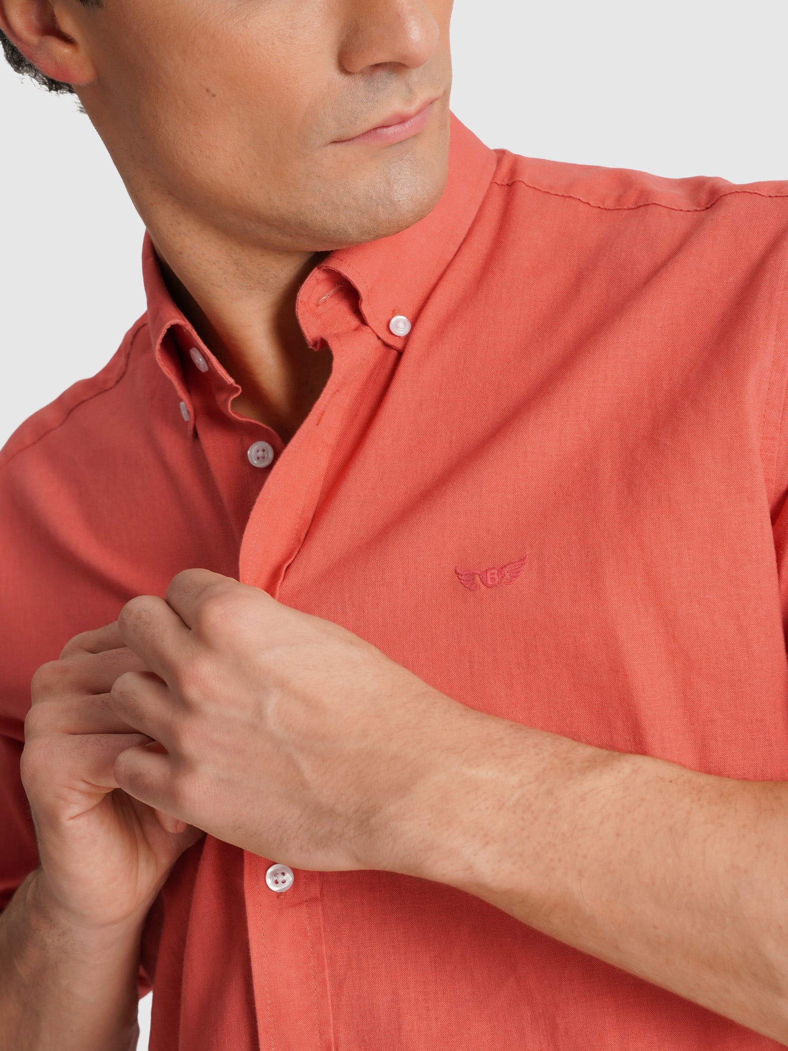 CAMISA MR ROSA MANGA LARGA REGULAR FIT. AZUL